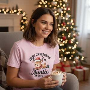 First Christmas as Auntie 2025 Tee
