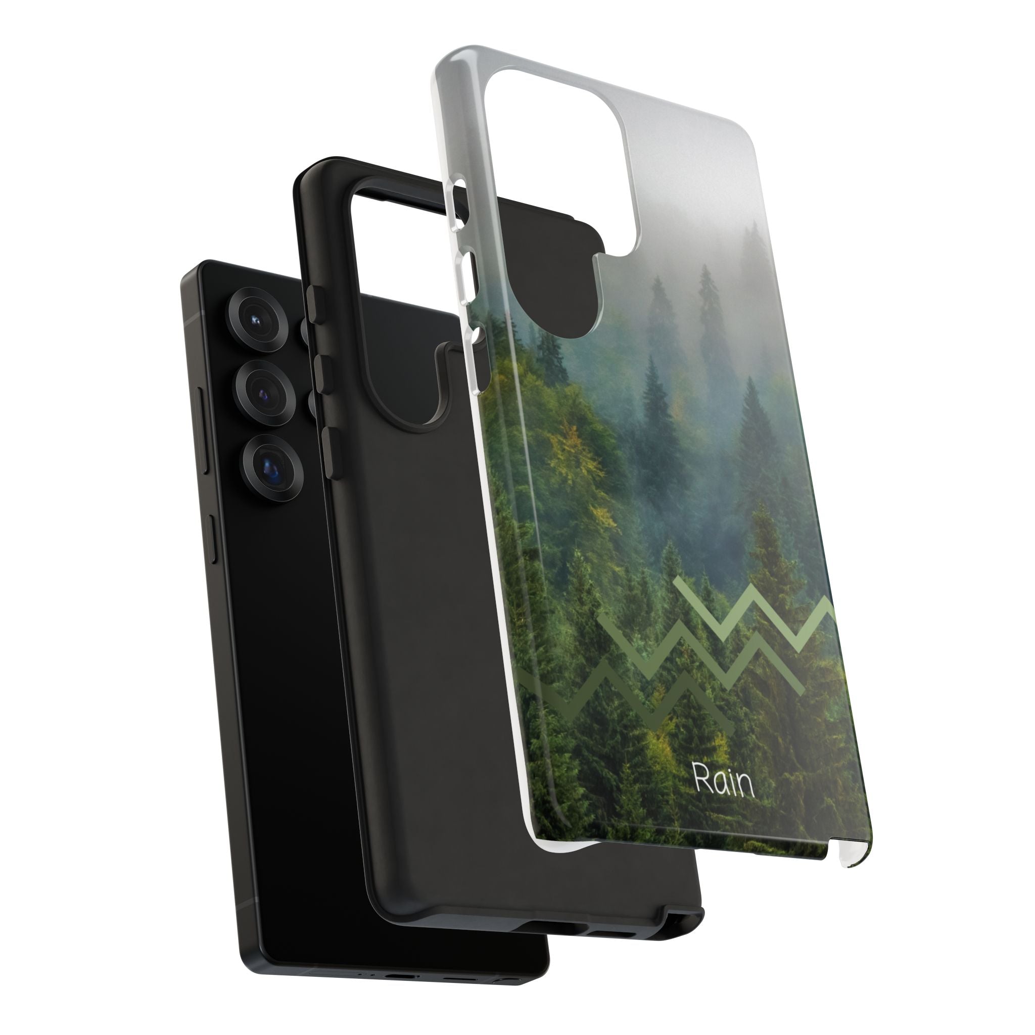 Forest Mist Phone Case — Rainy Mountain Landscape Protective Cover