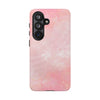 Pink Marble Tough Phone Case — Protective iPhone Cover with Gold Vein Design