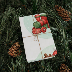 Christmas Wrapping Paper Roll — Vintage Santa & Toys Holiday Gift Wrap