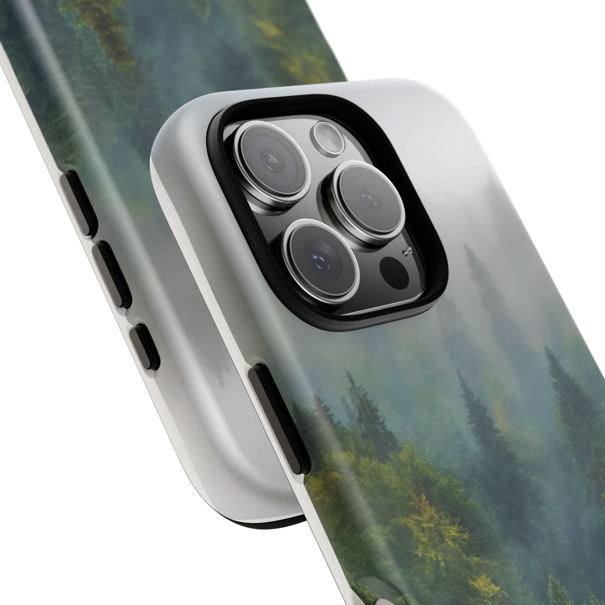 Forest Mist Phone Case — Rainy Mountain Landscape Protective Cover