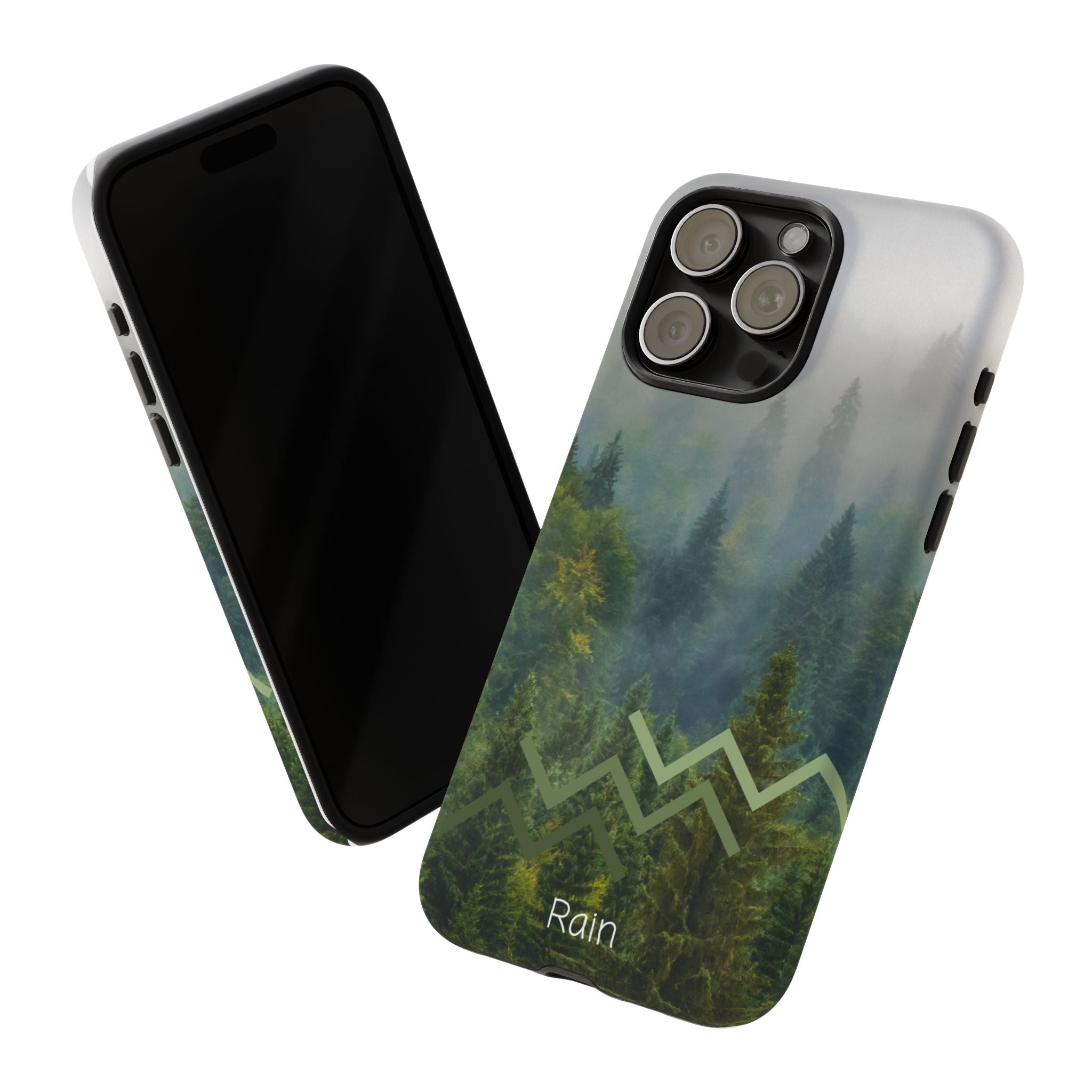 Forest Mist Phone Case — Rainy Mountain Landscape Protective Cover