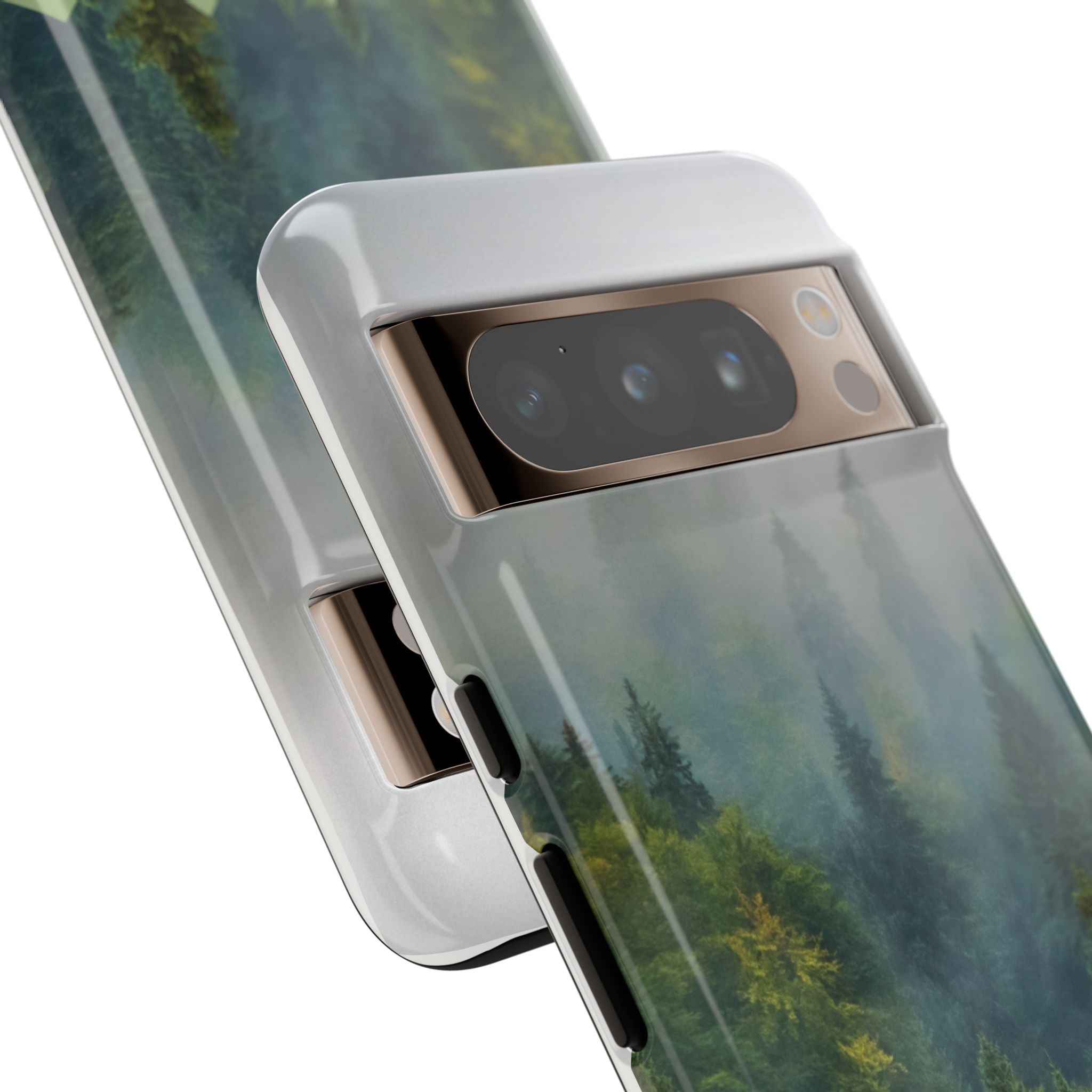 Forest Mist Phone Case — Rainy Mountain Landscape Protective Cover