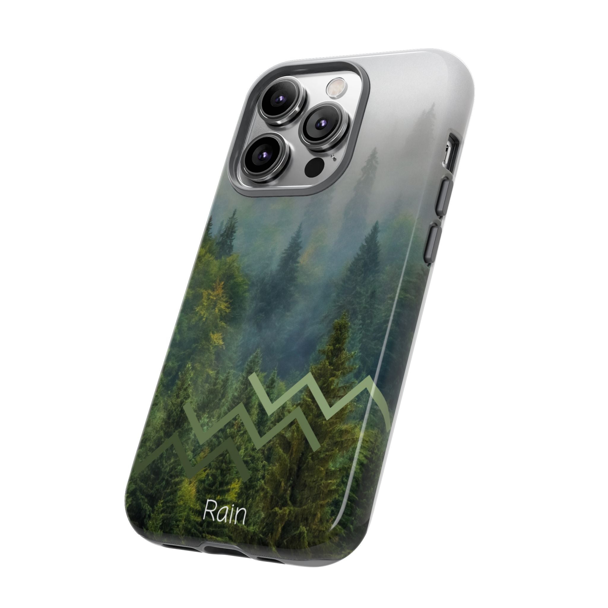 Forest Mist Phone Case — Rainy Mountain Landscape Protective Cover