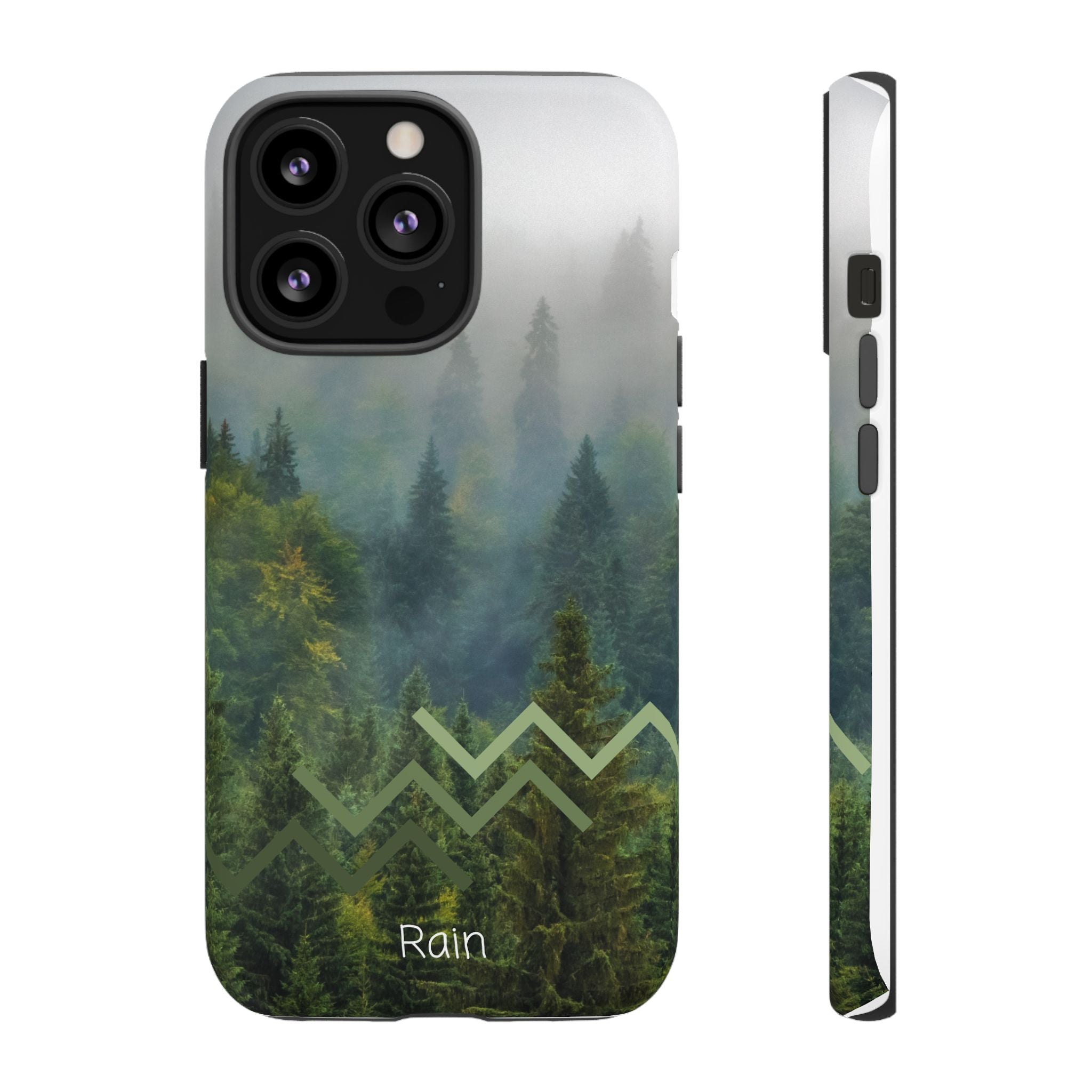 Forest Mist Phone Case — Rainy Mountain Landscape Protective Cover
