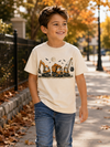Construction Trucks Youth Tee - Excavator, Bulldozer & Crane Kids Shirt
