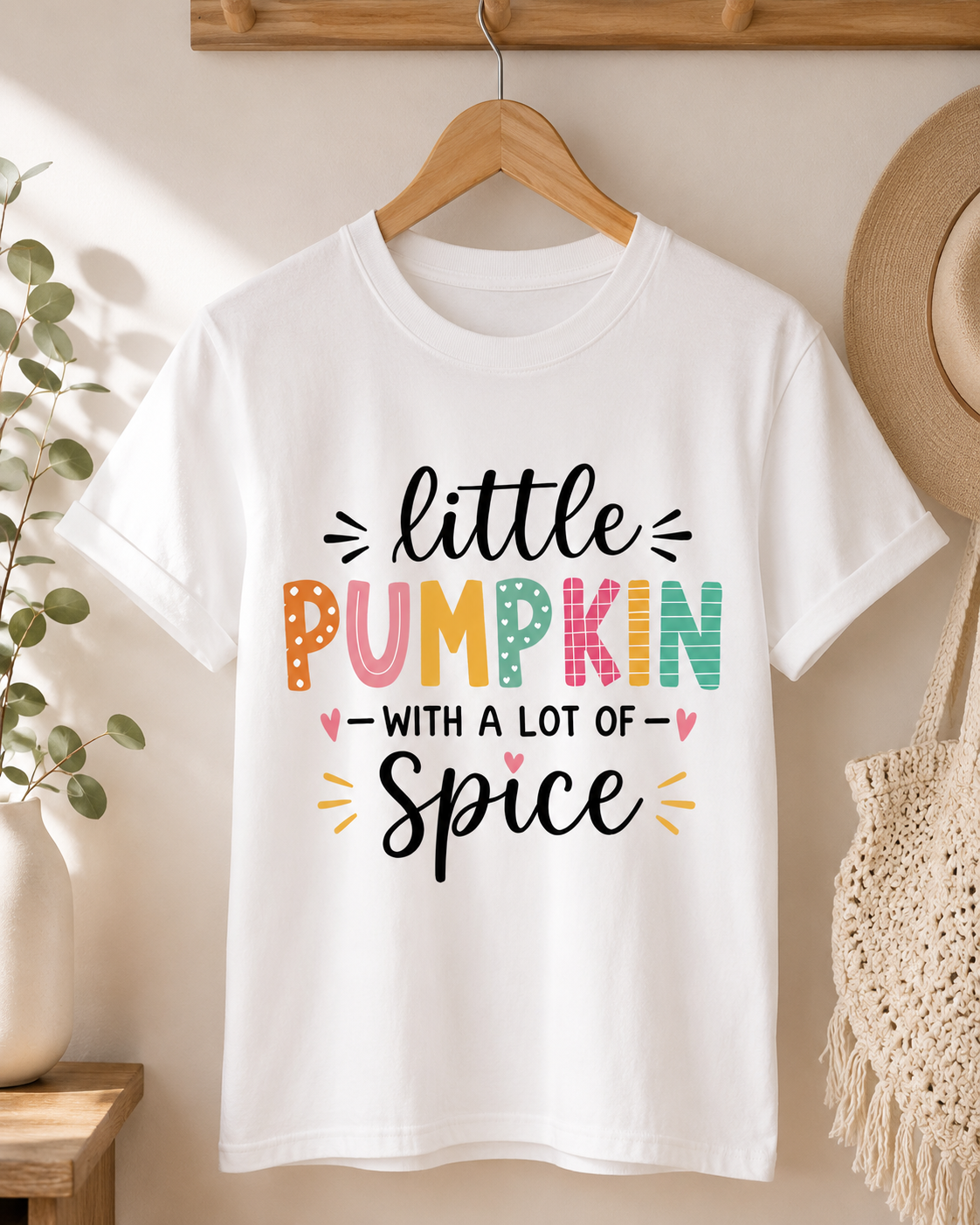 Youth Tee - "Little Pumpkin with a Lot of Spice" Fall Kids Shirt