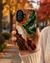 Marble Phone Case | Emerald Gold Marble Cover | Luxury Stone Print for iPhone 17 16 15 & Samsung