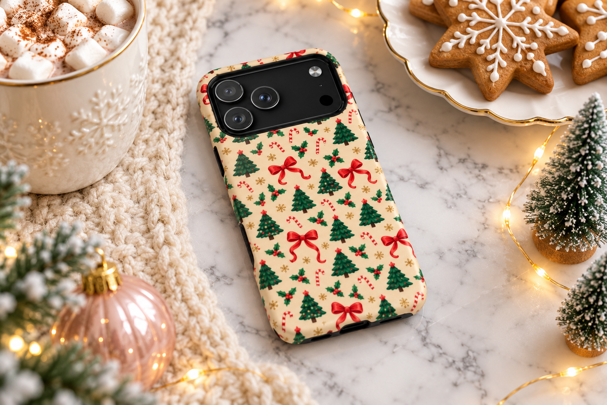 Christmas Tree & Candy Cane Tough Magnetic Phone Case