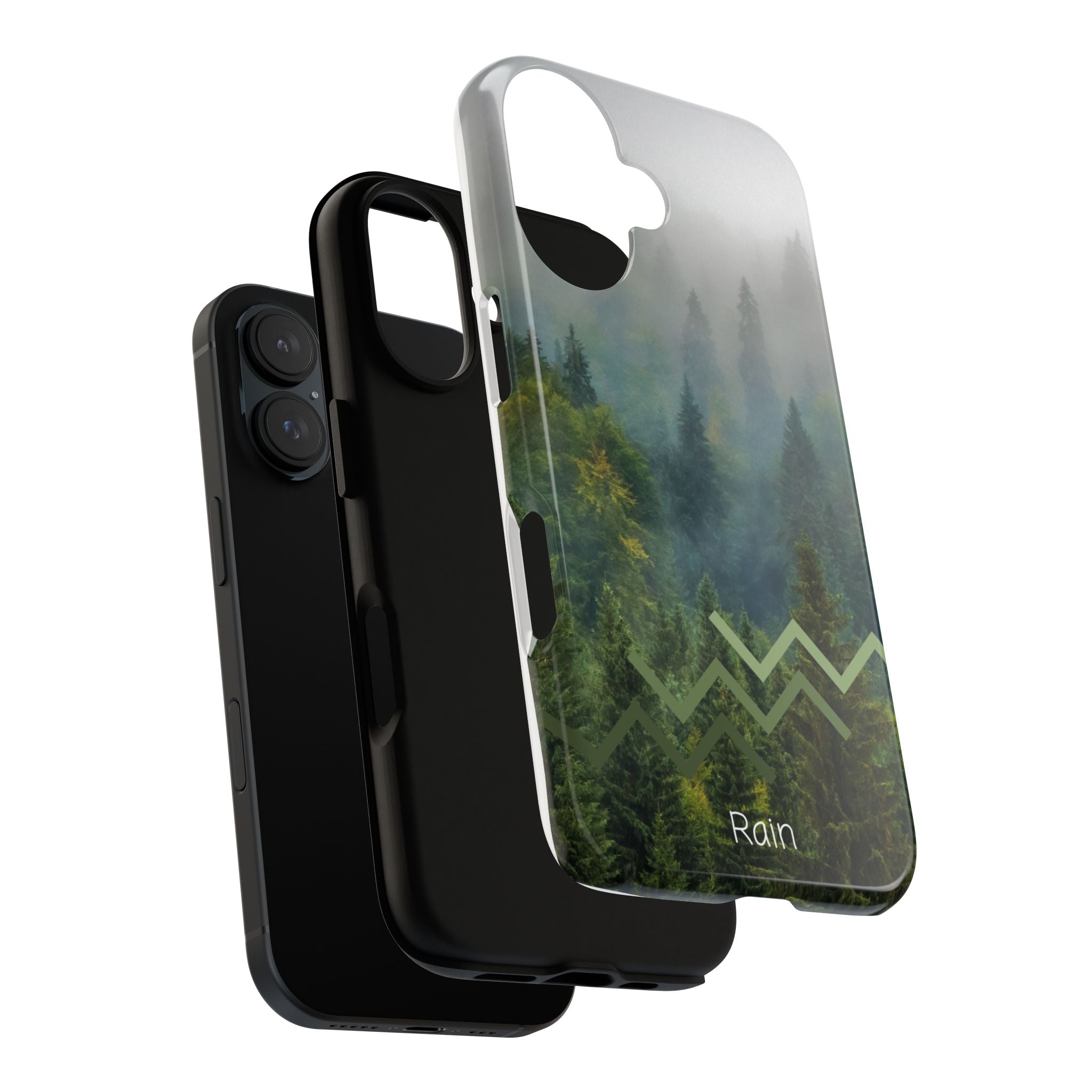 Forest Mist Phone Case — Rainy Mountain Landscape Protective Cover