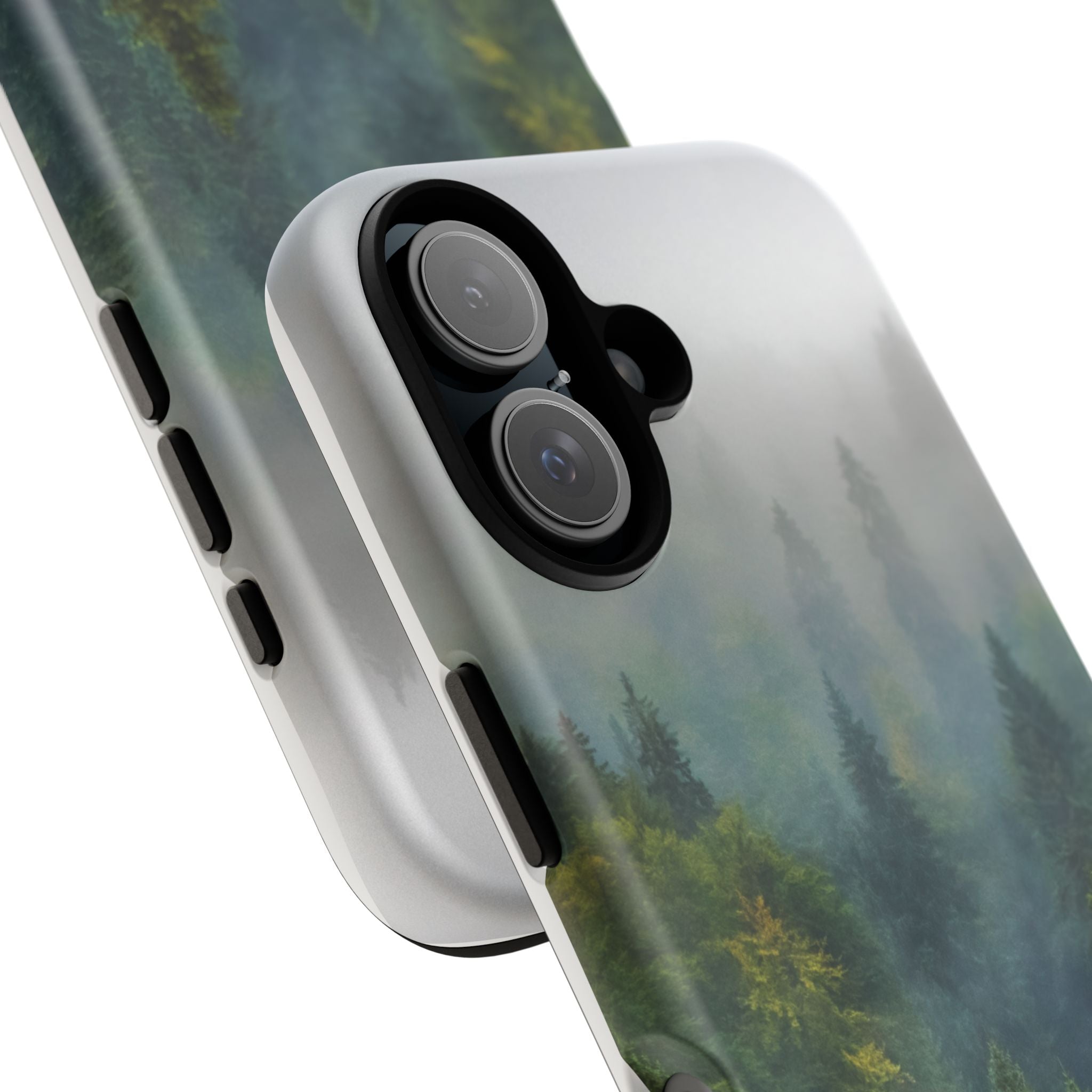 Forest Mist Phone Case — Rainy Mountain Landscape Protective Cover