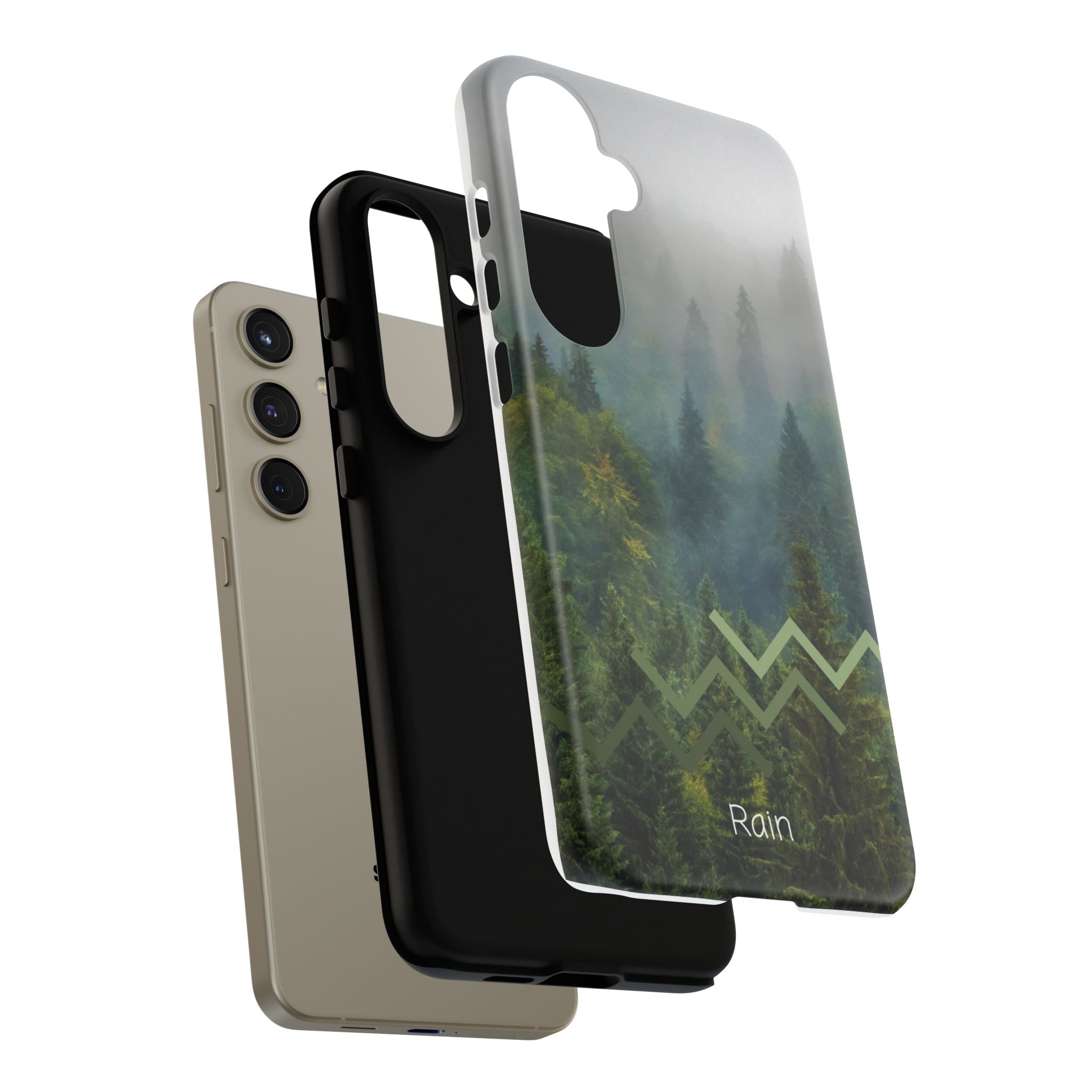 Forest Mist Phone Case — Rainy Mountain Landscape Protective Cover