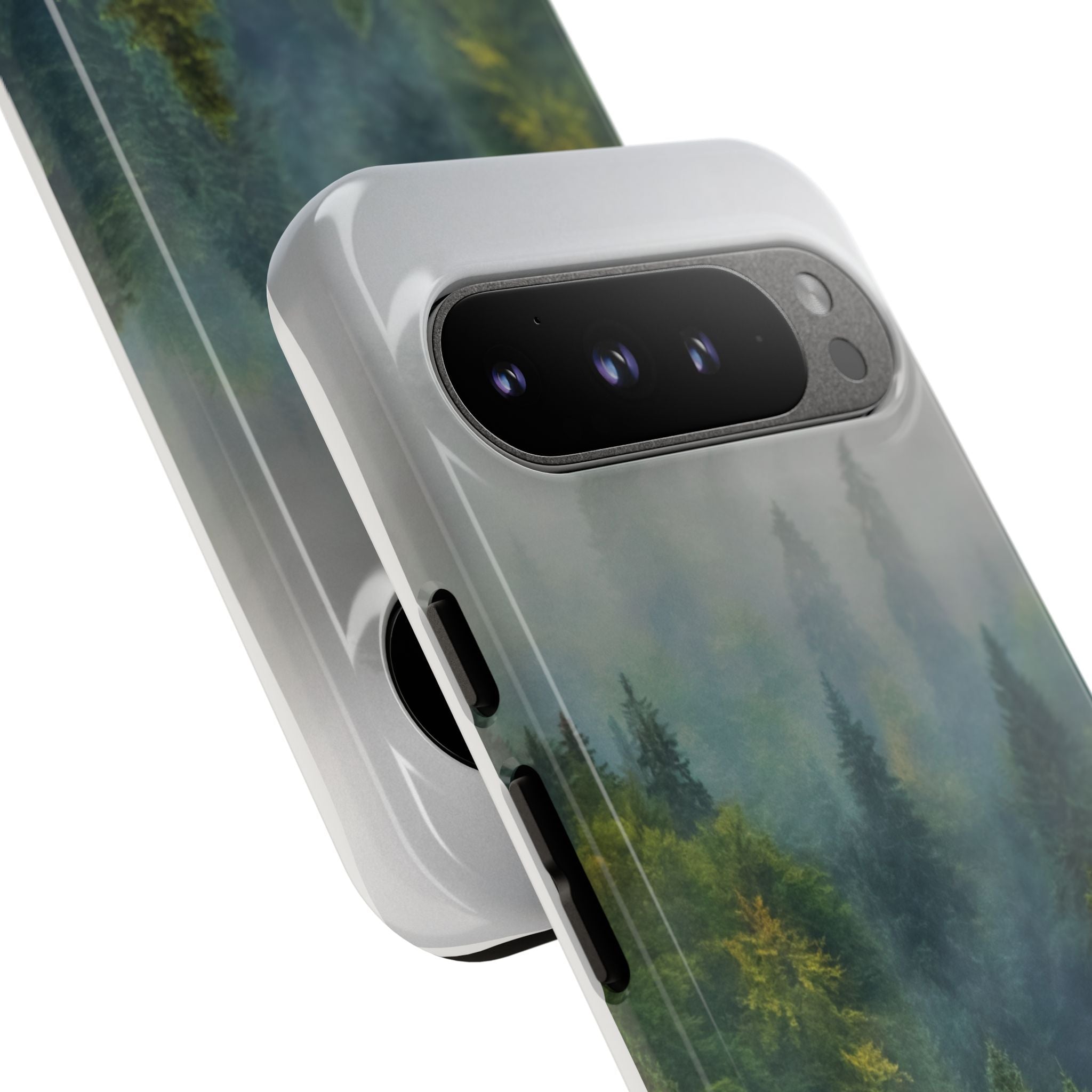 Forest Mist Phone Case — Rainy Mountain Landscape Protective Cover