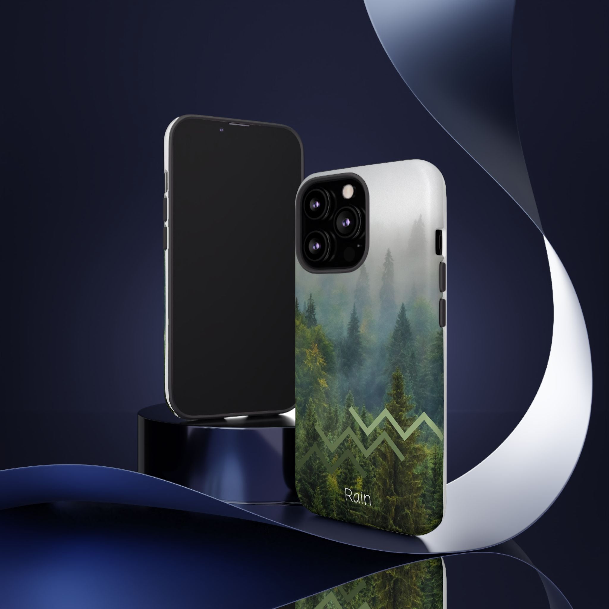 Forest Mist Phone Case — Rainy Mountain Landscape Protective Cover