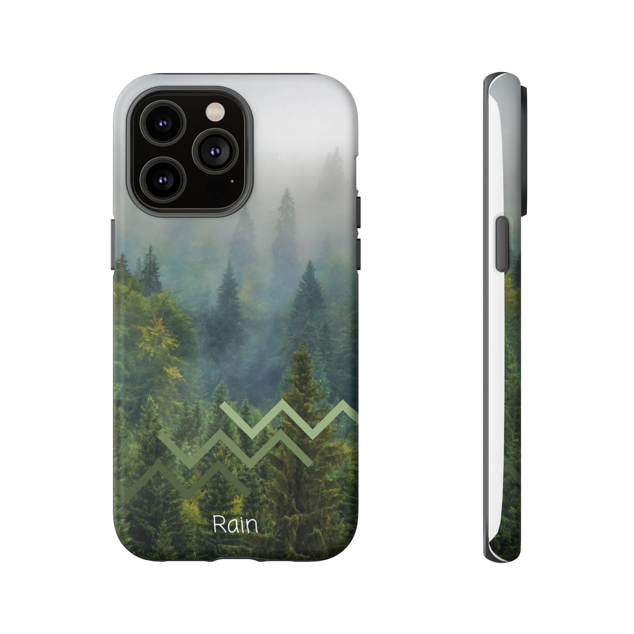 Forest Mist Phone Case — Rainy Mountain Landscape Protective Cover