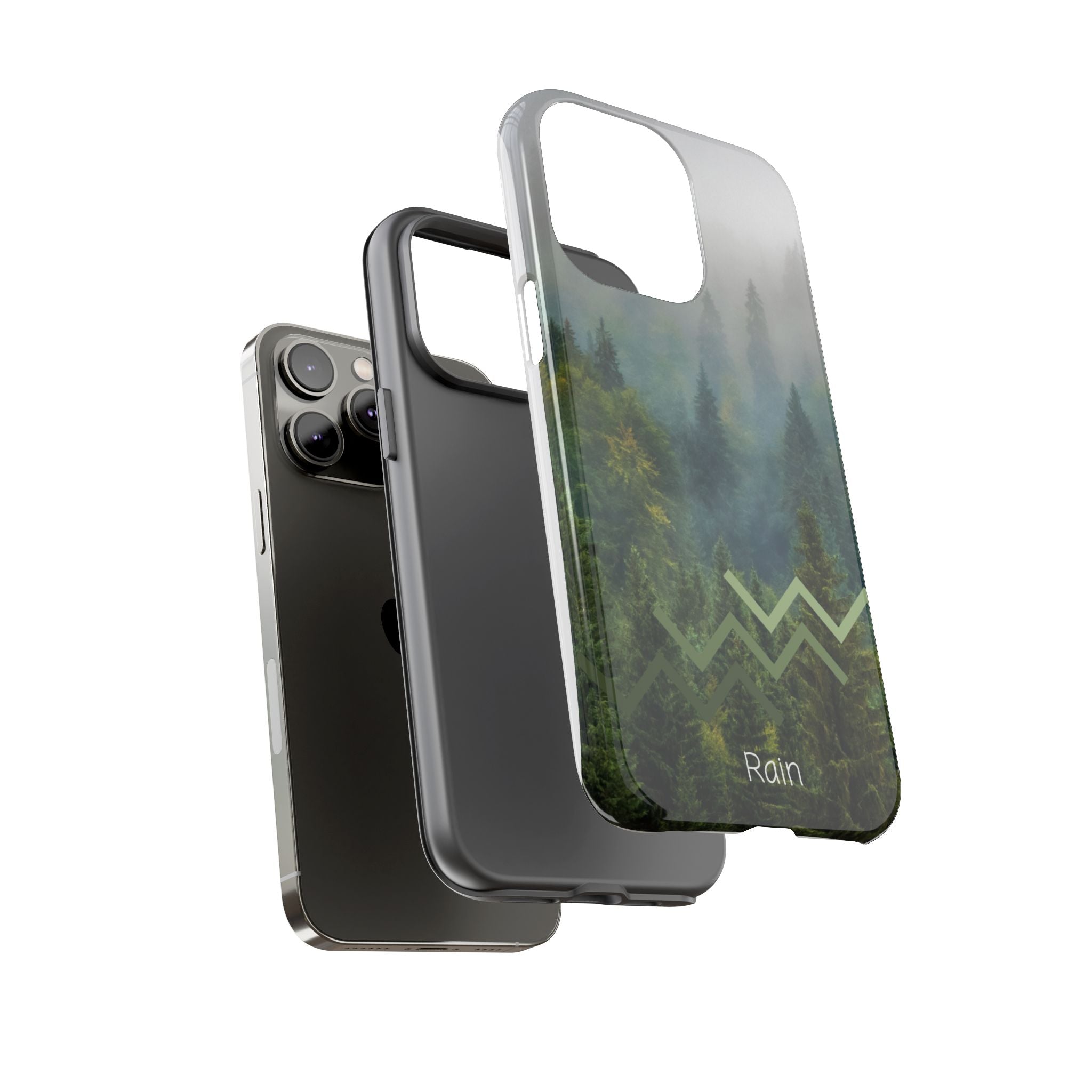 Forest Mist Phone Case — Rainy Mountain Landscape Protective Cover