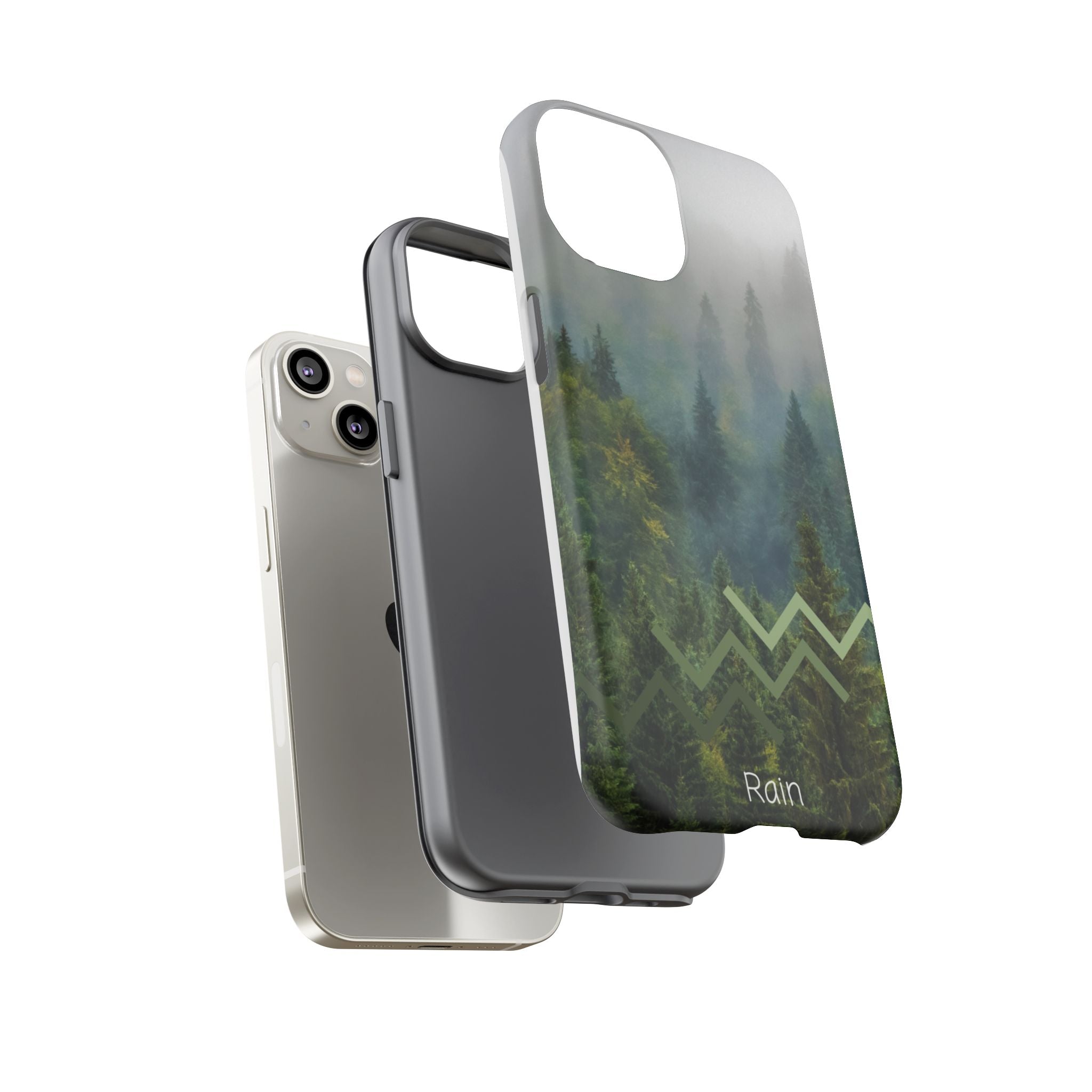 Forest Mist Phone Case — Rainy Mountain Landscape Protective Cover