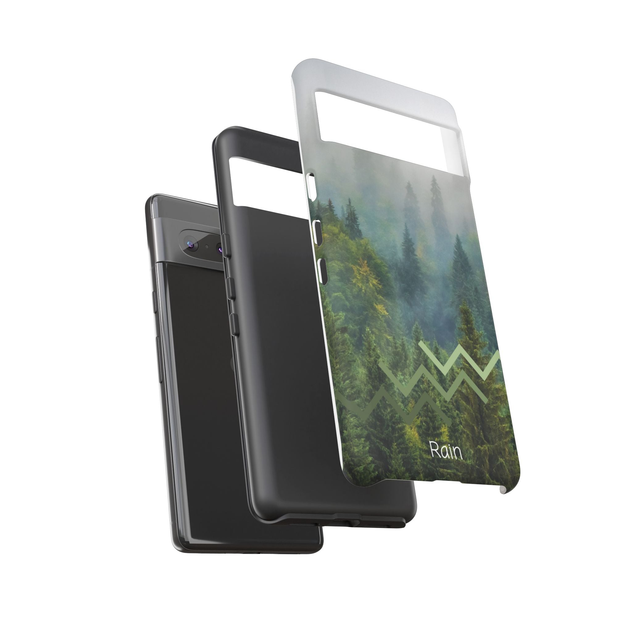 Forest Mist Phone Case — Rainy Mountain Landscape Protective Cover