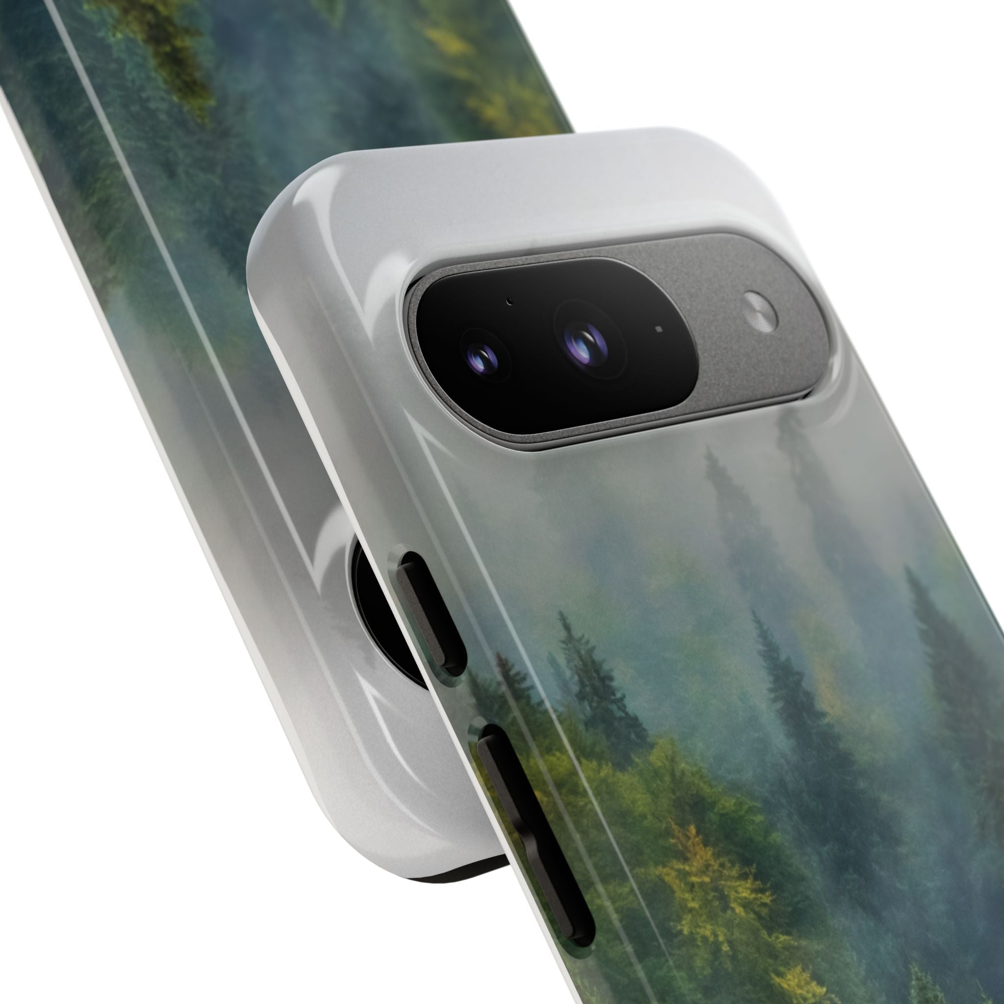 Forest Mist Phone Case — Rainy Mountain Landscape Protective Cover