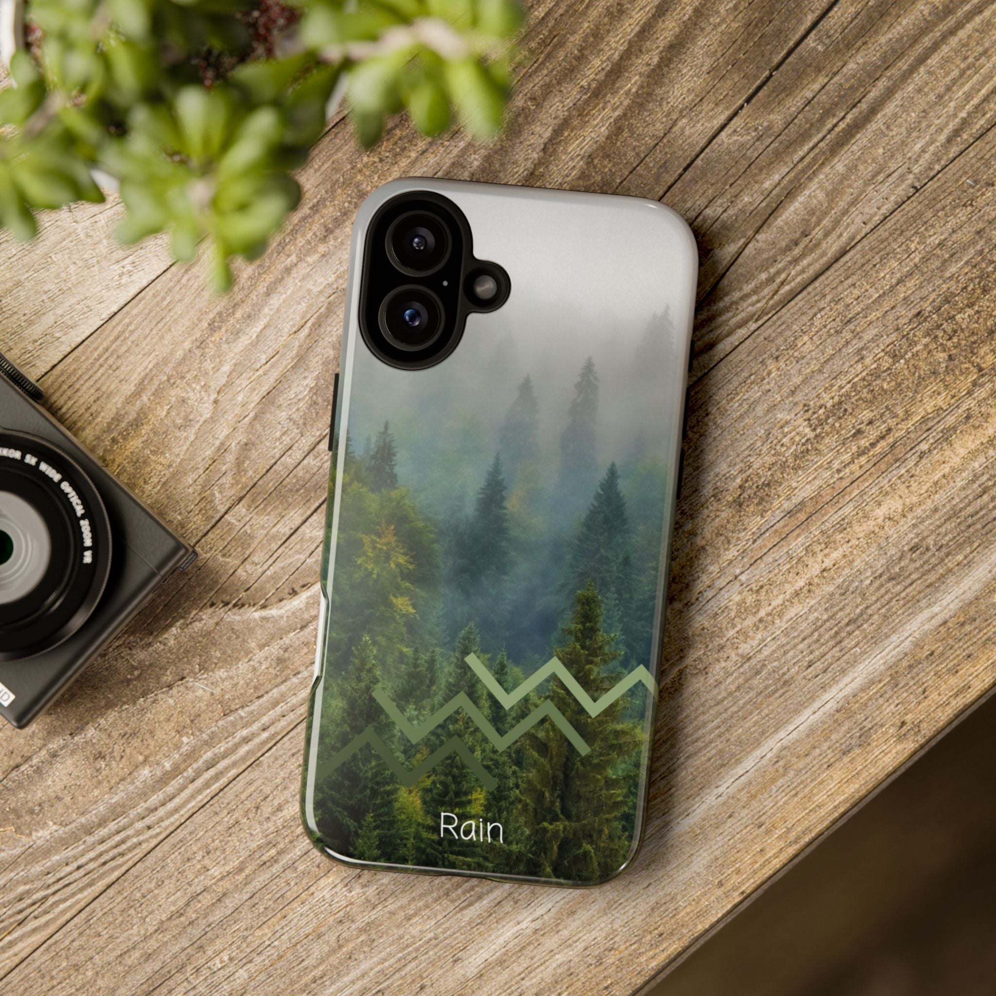 Forest Mist Phone Case — Rainy Mountain Landscape Protective Cover