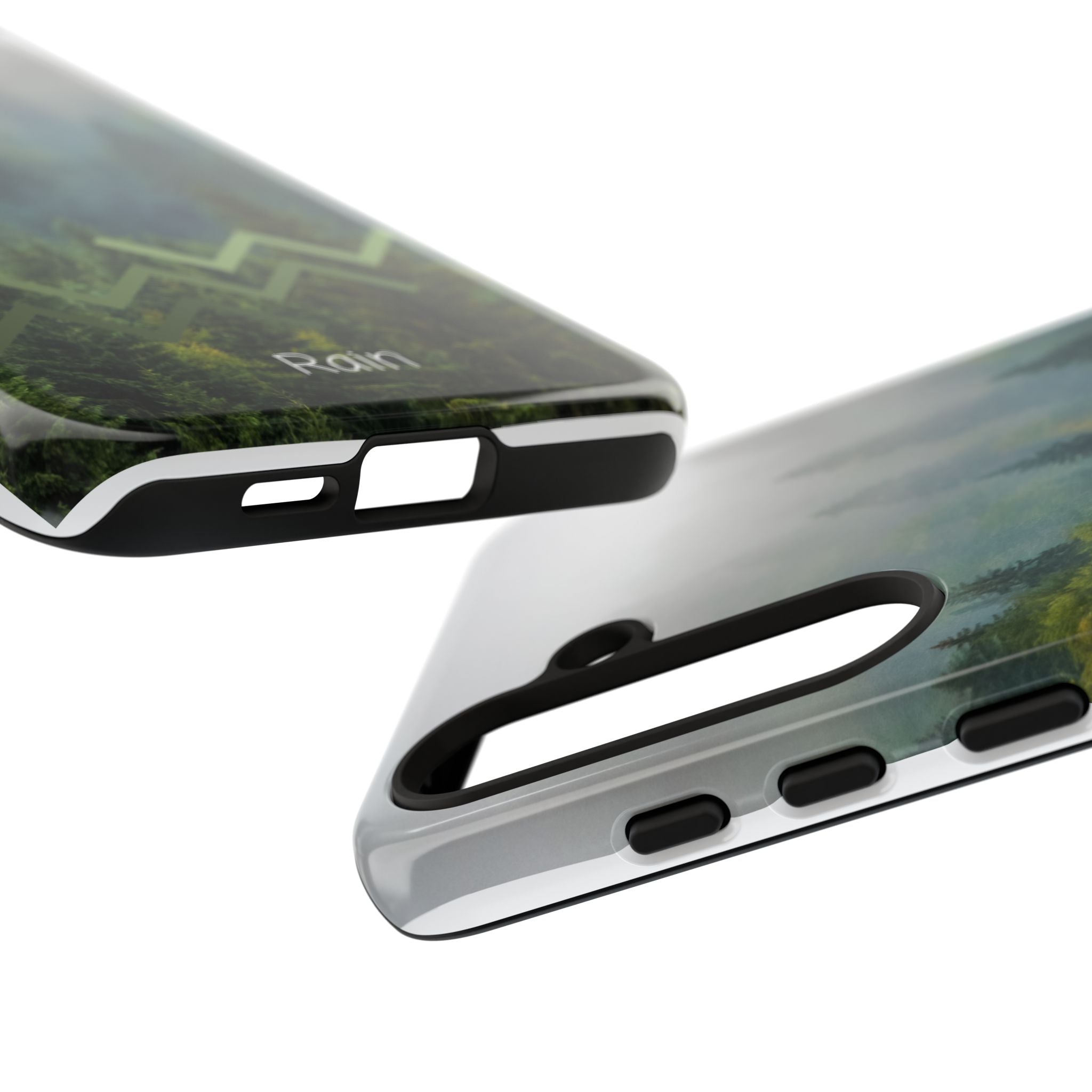 Forest Mist Phone Case — Rainy Mountain Landscape Protective Cover