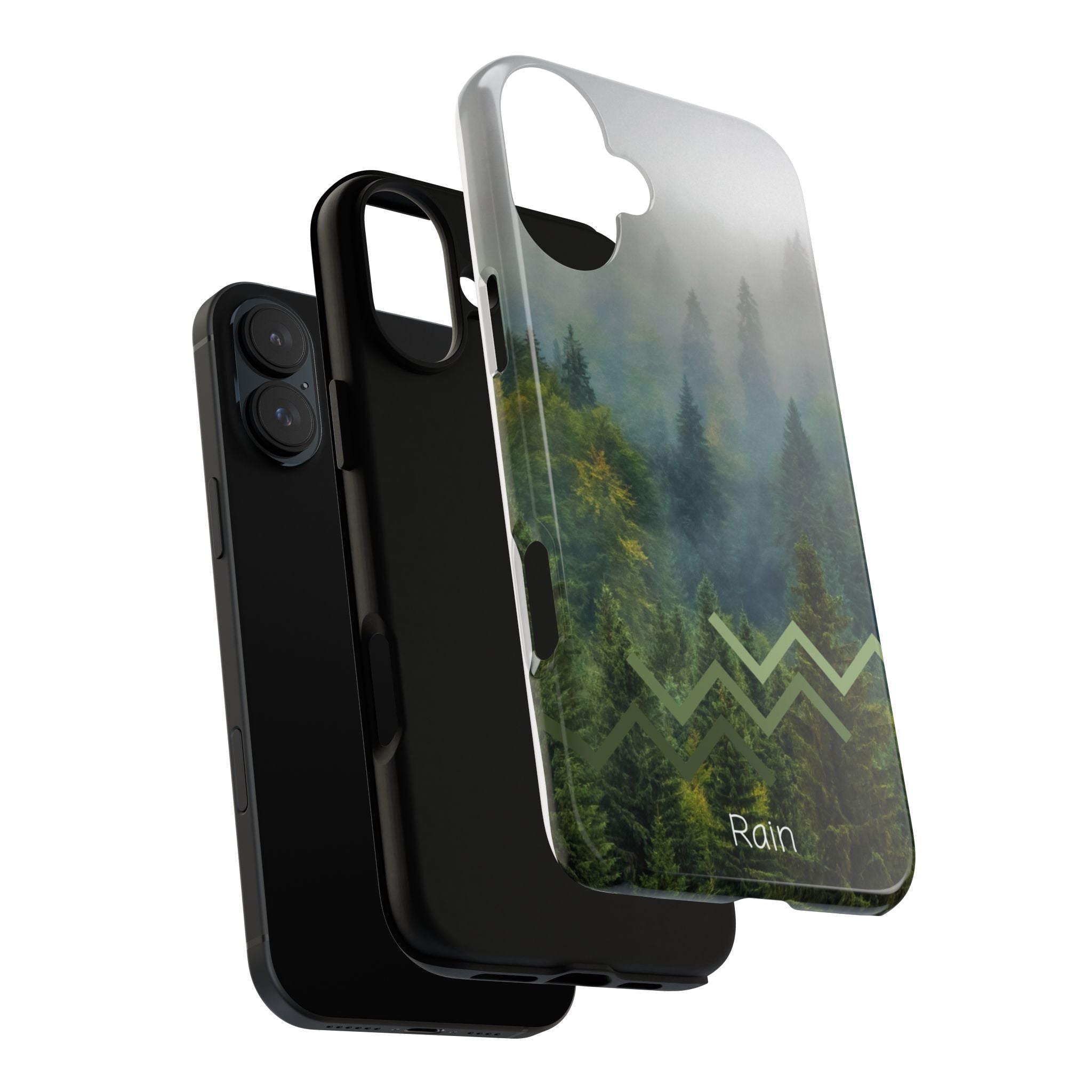 Forest Mist Phone Case — Rainy Mountain Landscape Protective Cover