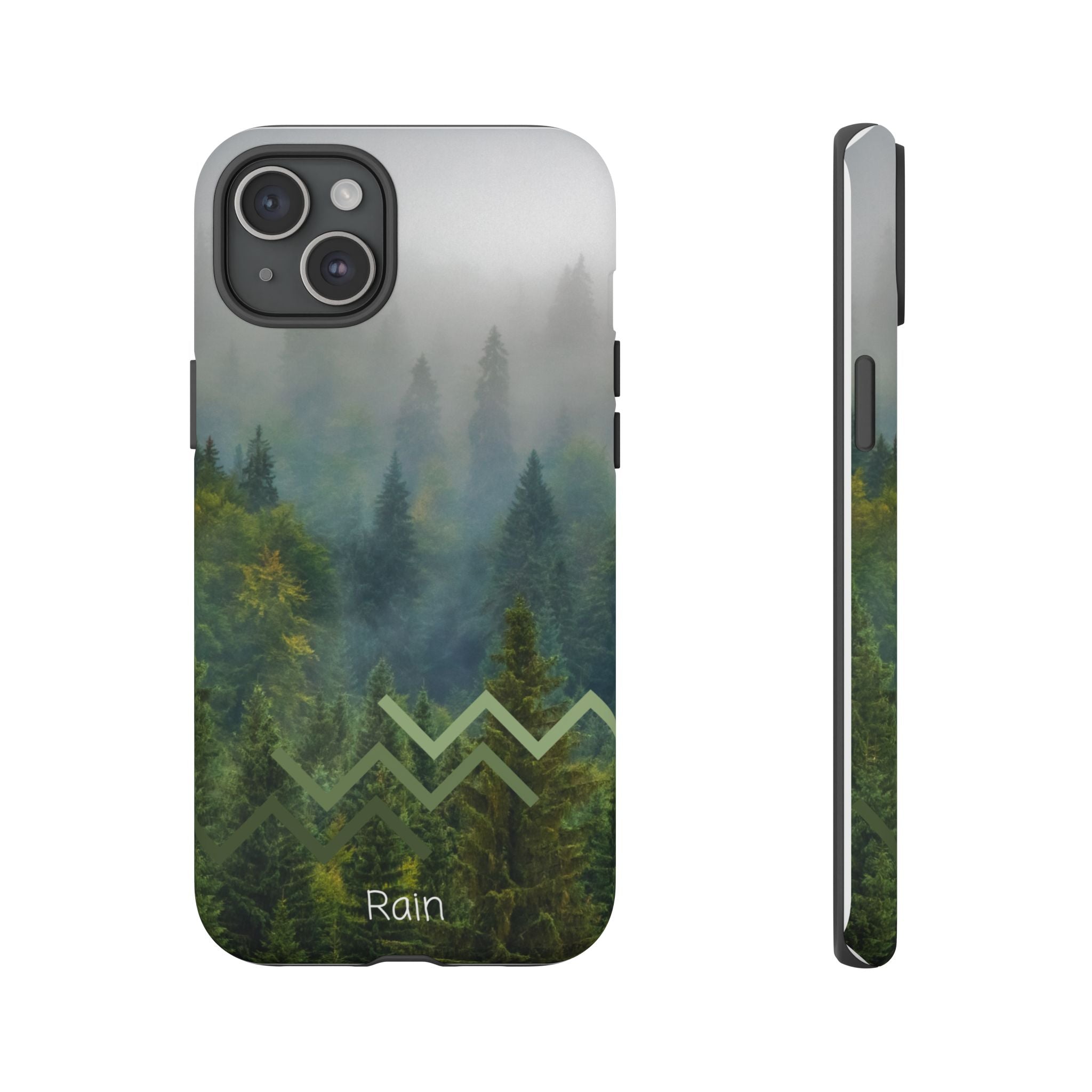 Forest Mist Phone Case — Rainy Mountain Landscape Protective Cover