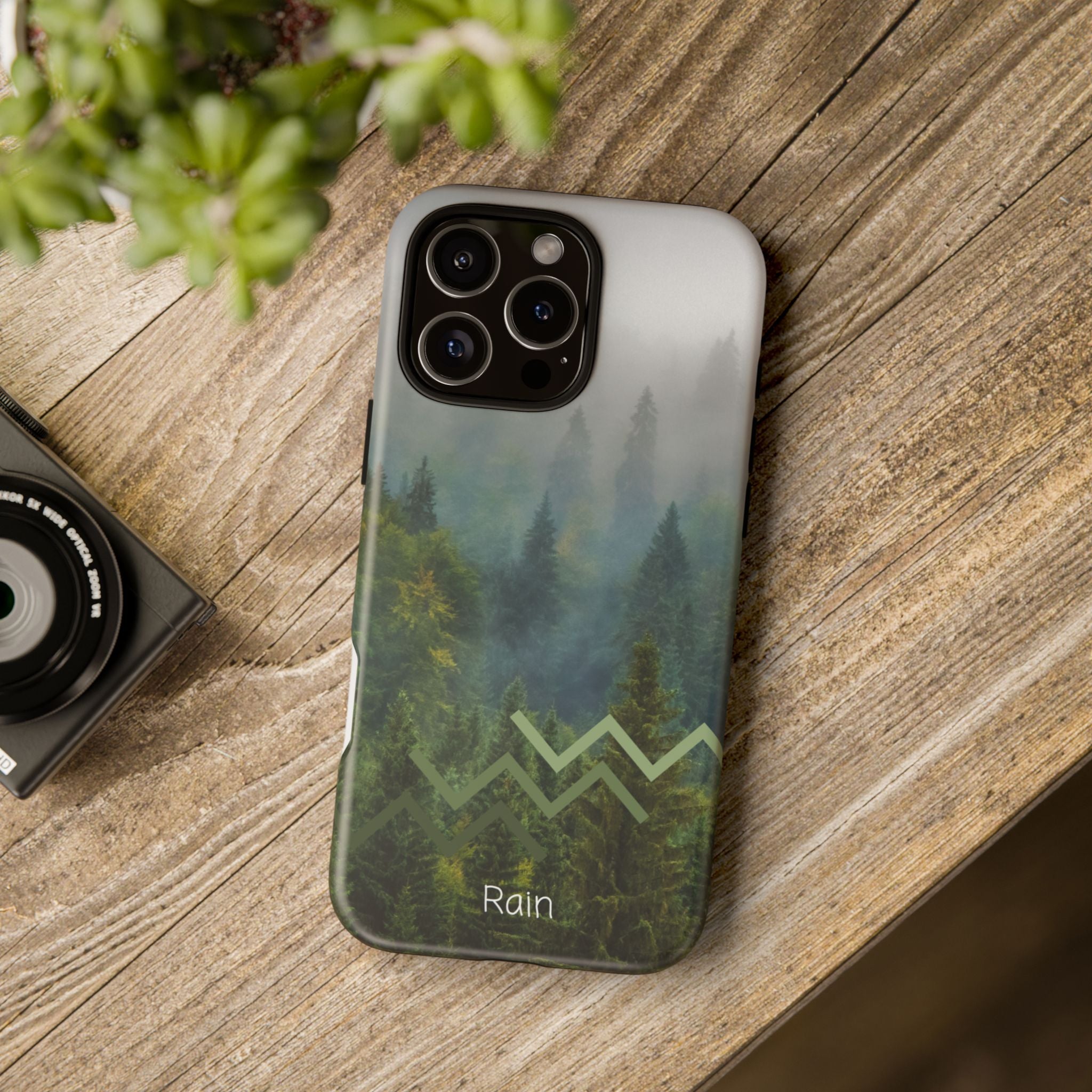 Forest Mist Phone Case — Rainy Mountain Landscape Protective Cover
