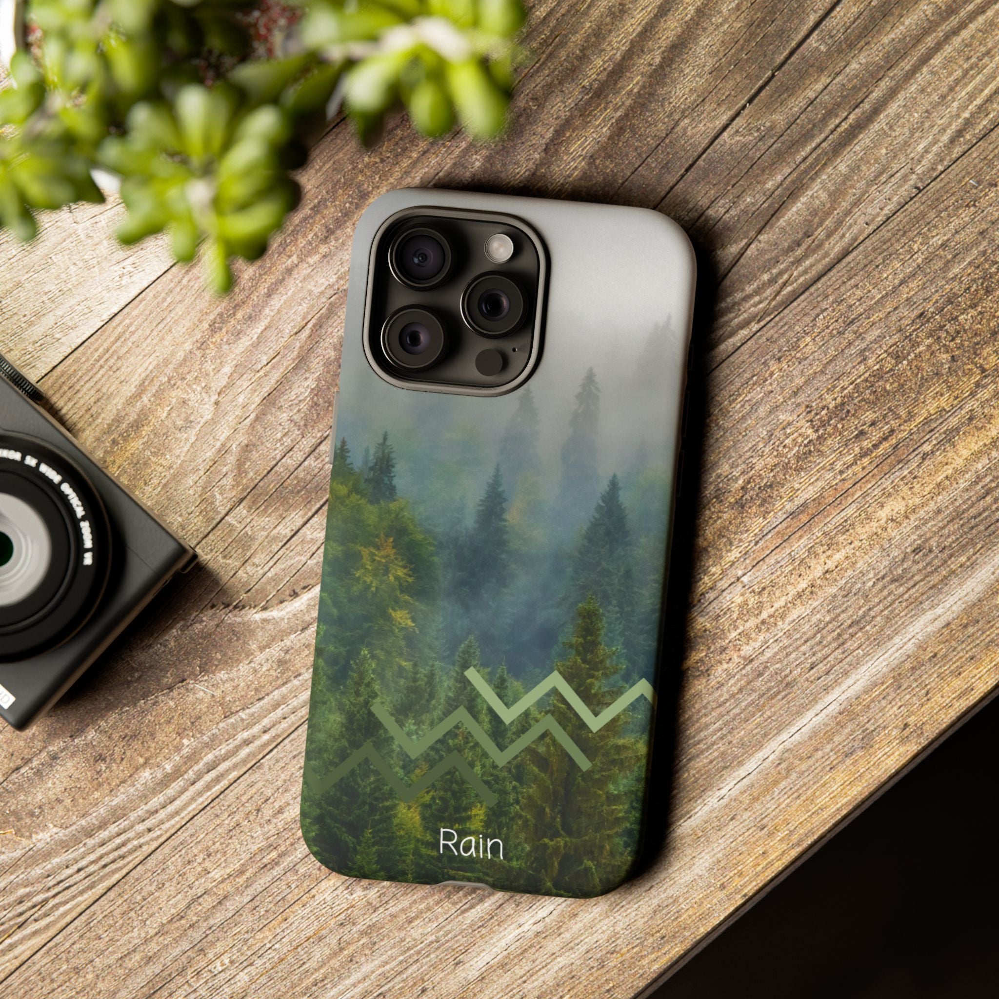 Forest Mist Phone Case — Rainy Mountain Landscape Protective Cover