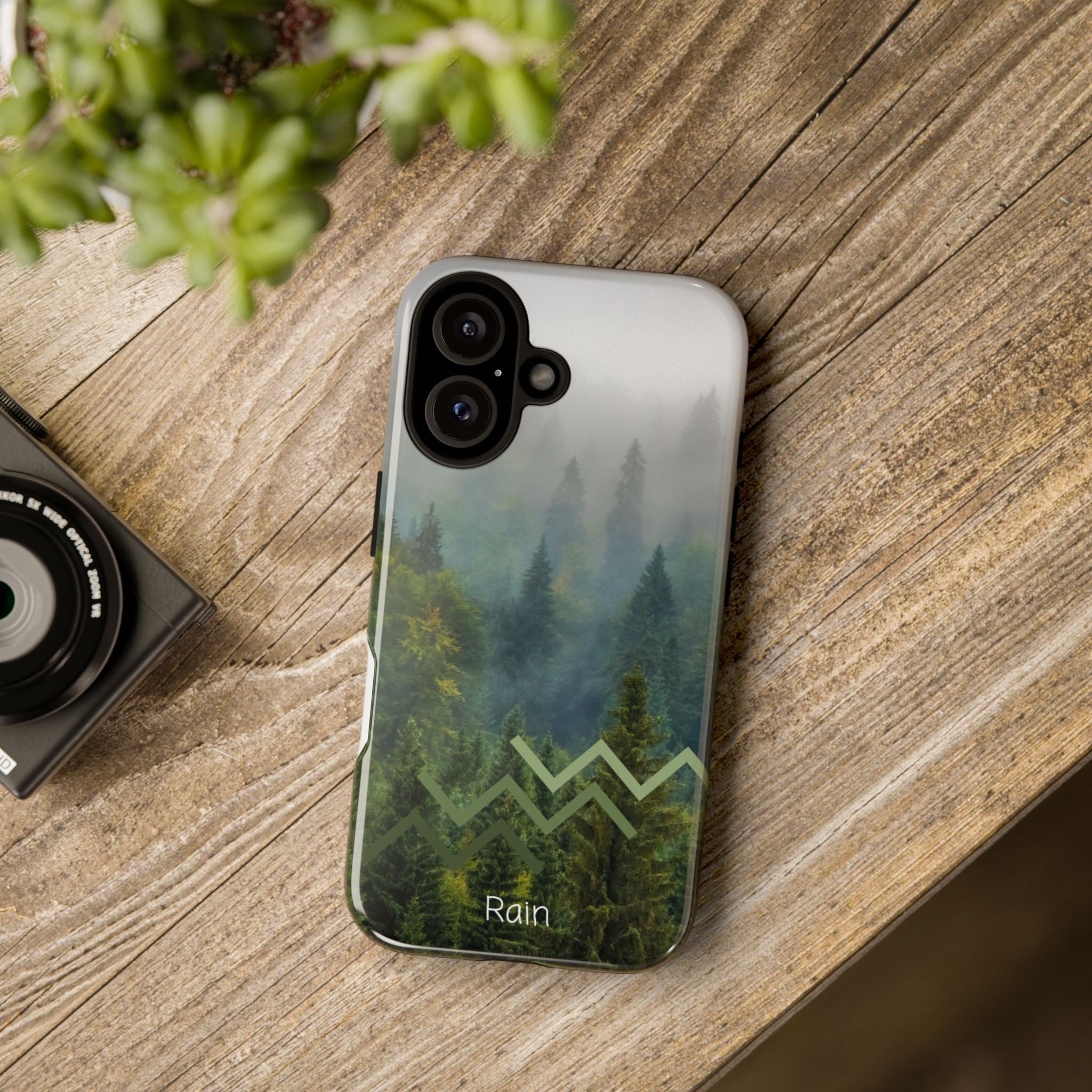 Forest Mist Phone Case — Rainy Mountain Landscape Protective Cover