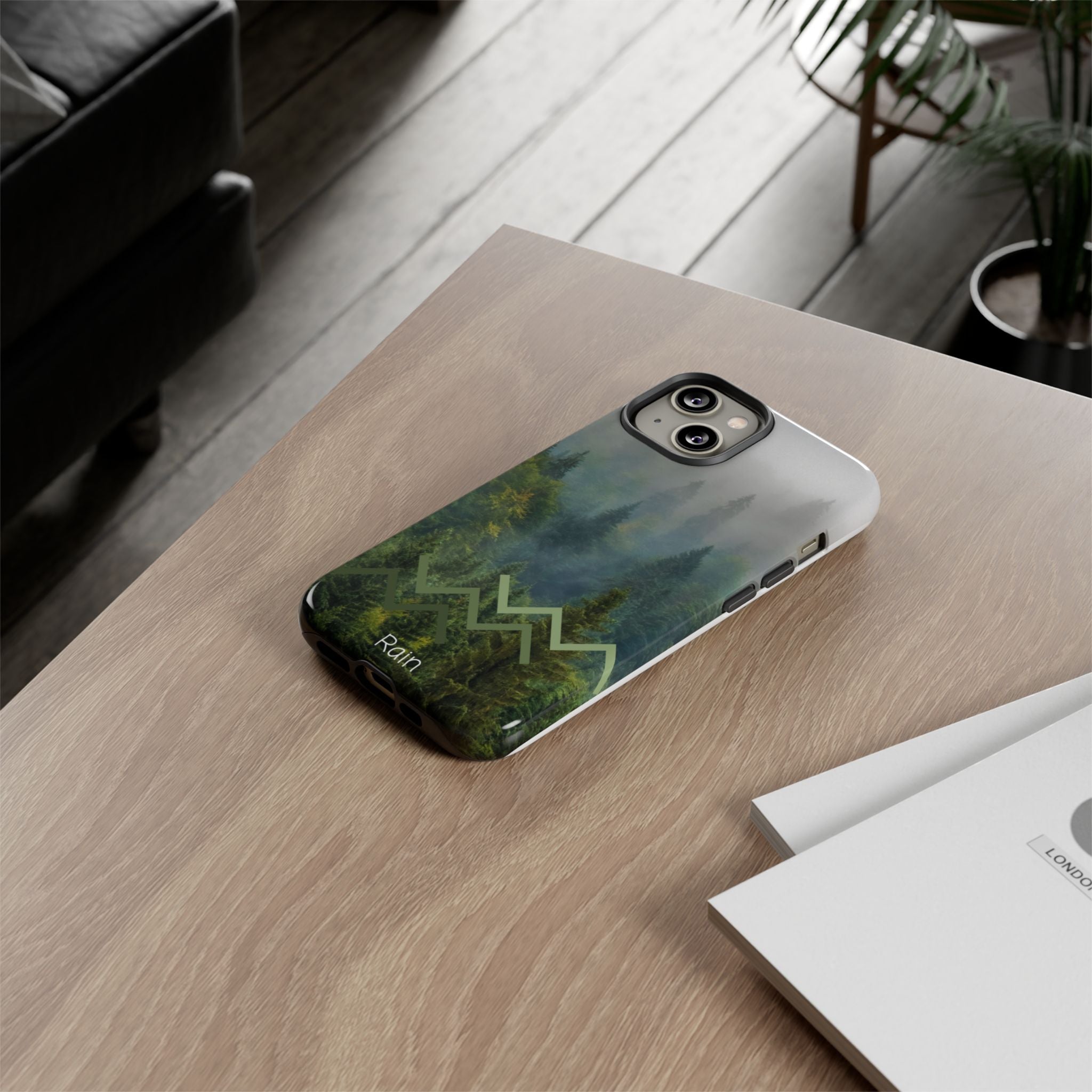 Forest Mist Phone Case — Rainy Mountain Landscape Protective Cover