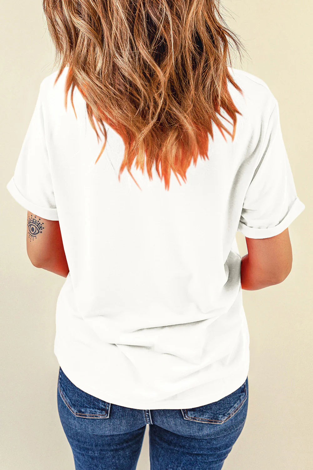 AMERICA round Neck Short Sleeve T-Shirt