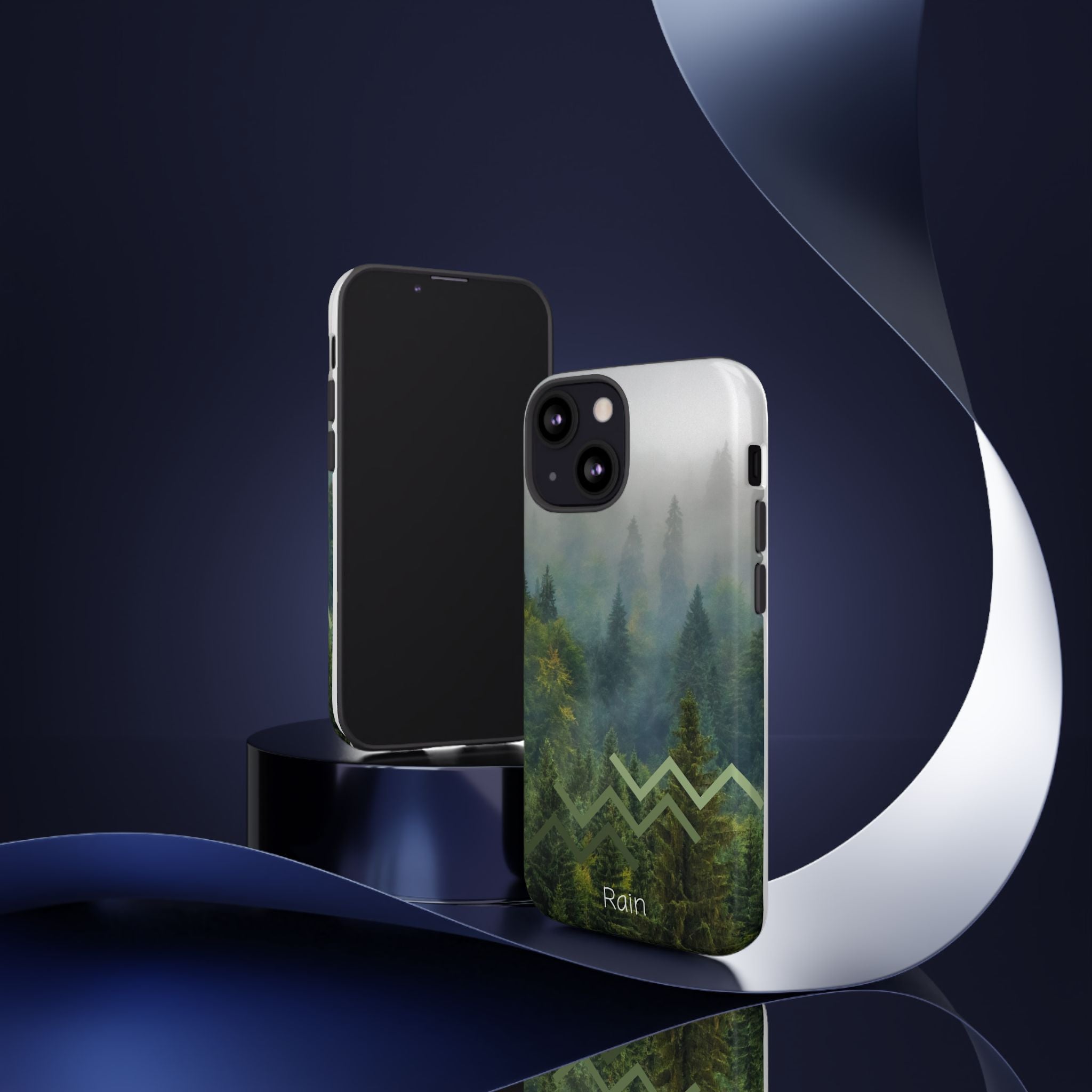 Forest Mist Phone Case — Rainy Mountain Landscape Protective Cover