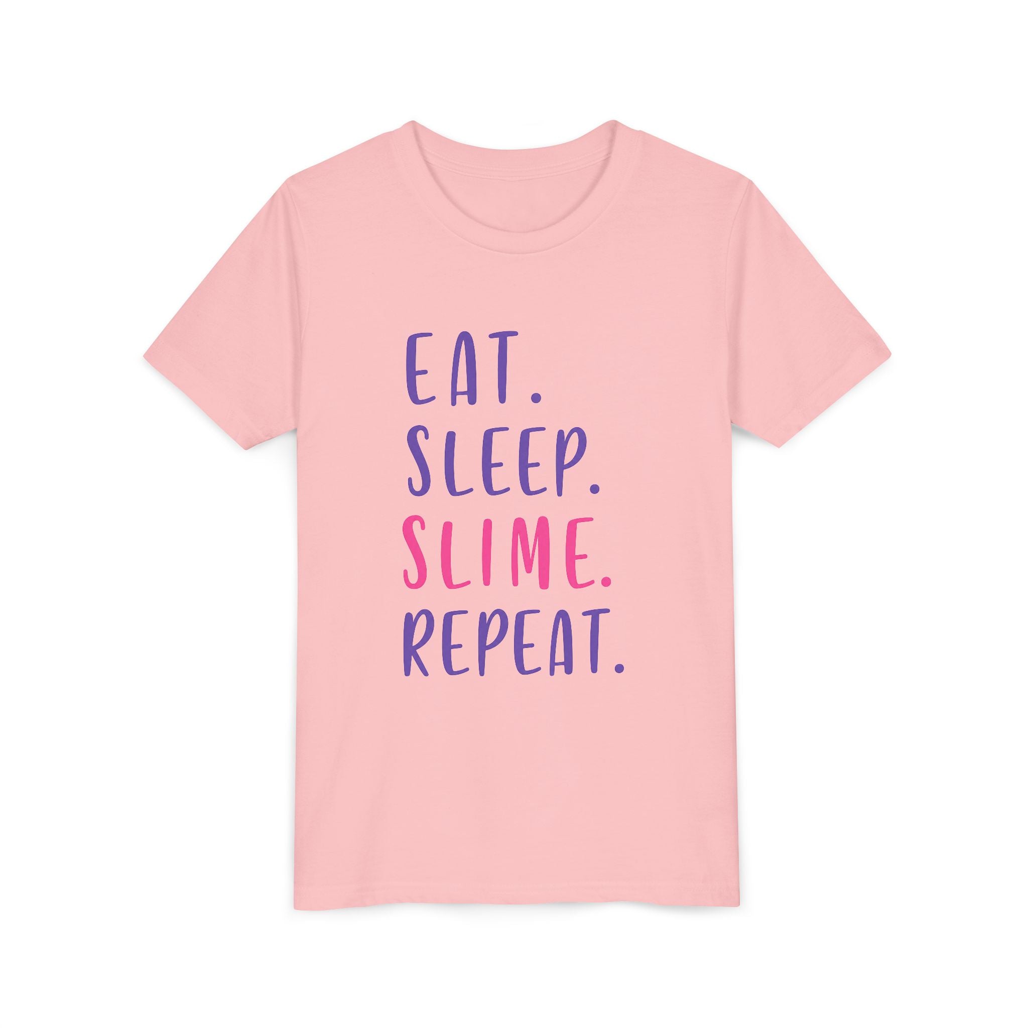 Youth Tee — "Eat. Sleep. Slime. Repeat." Kids Graphic Shirt