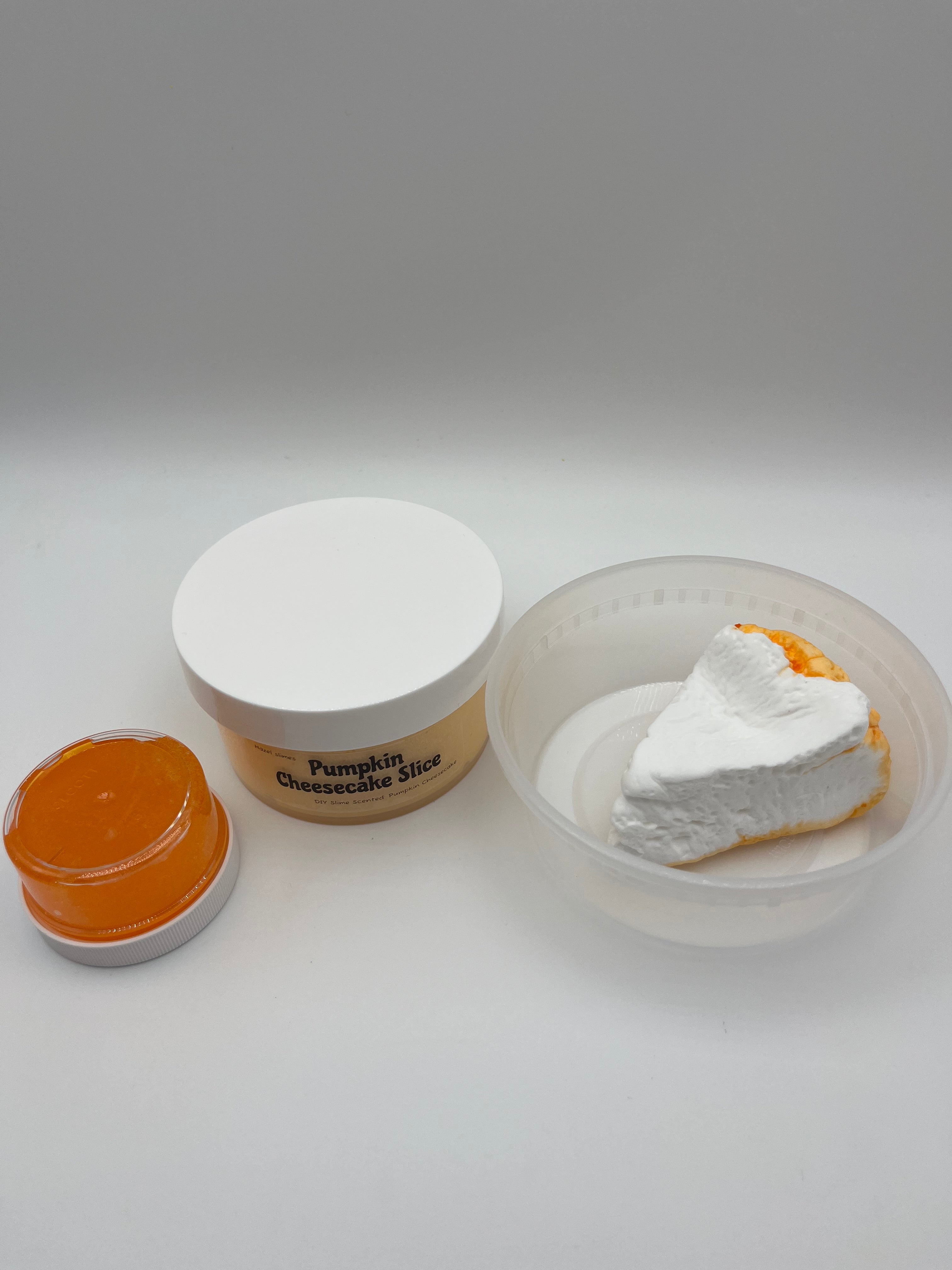 Pumpkin Cheesecake Slice DIY Clay Slime