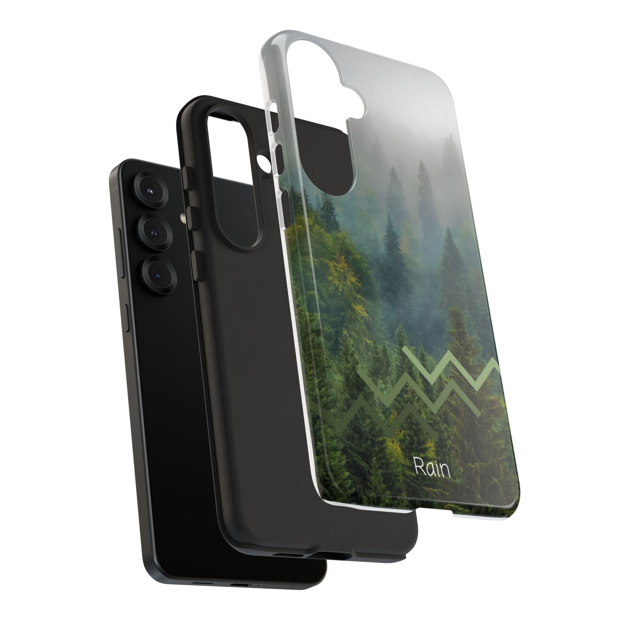 Forest Mist Phone Case — Rainy Mountain Landscape Protective Cover
