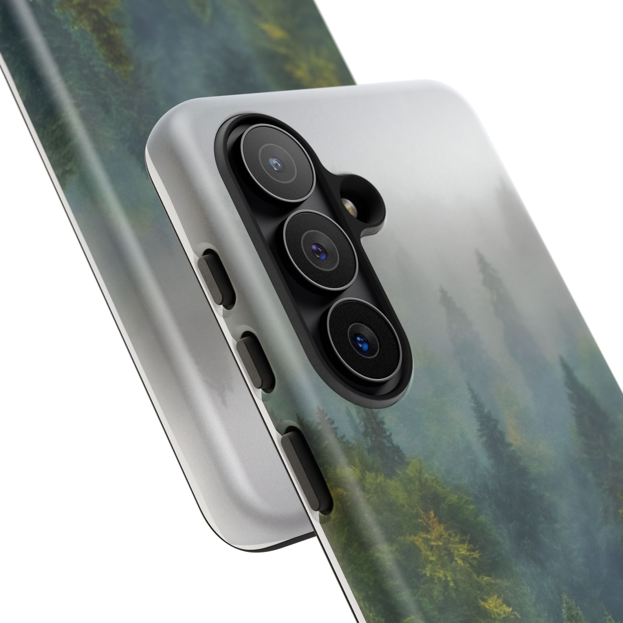 Forest Mist Phone Case — Rainy Mountain Landscape Protective Cover