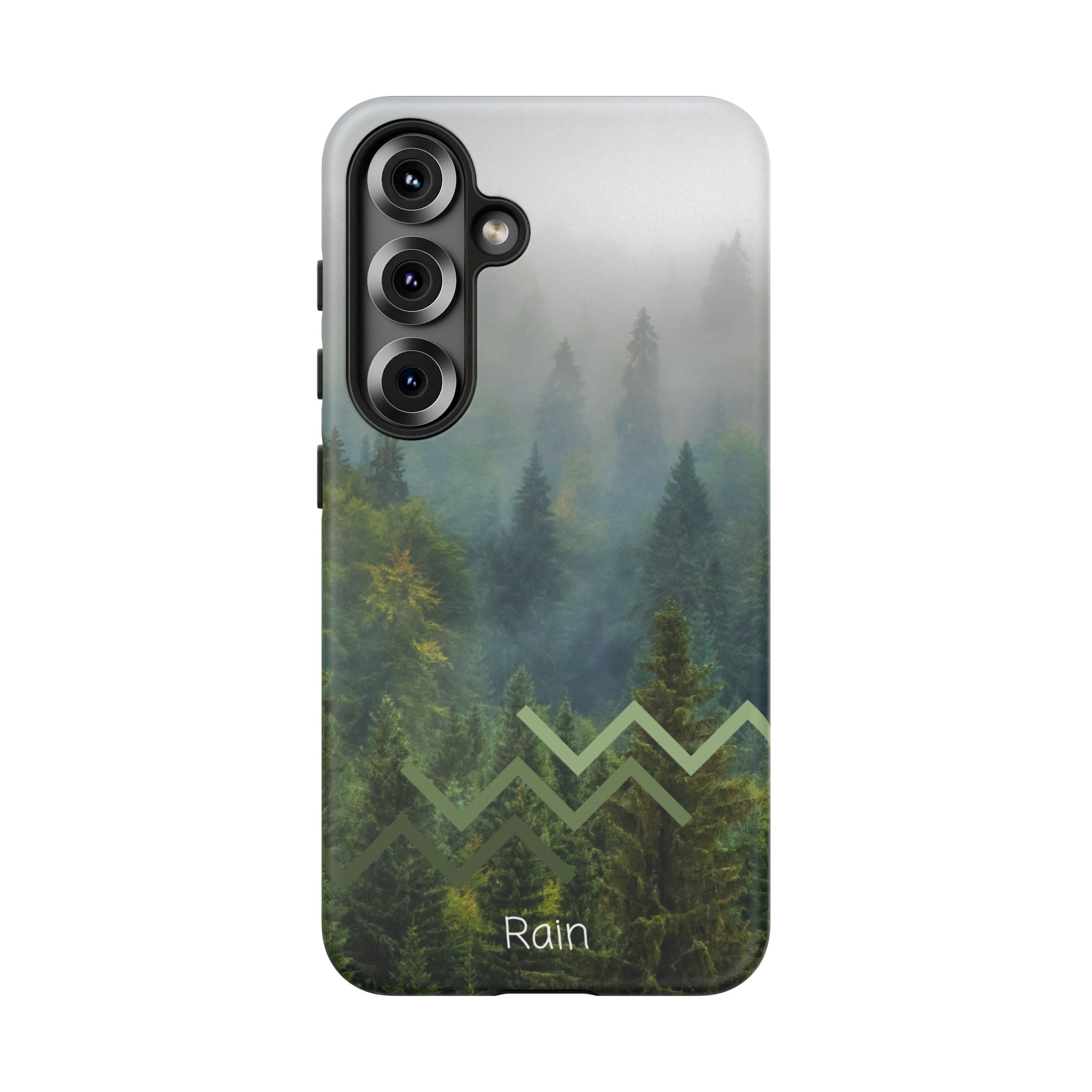 Forest Mist Phone Case — Rainy Mountain Landscape Protective Cover