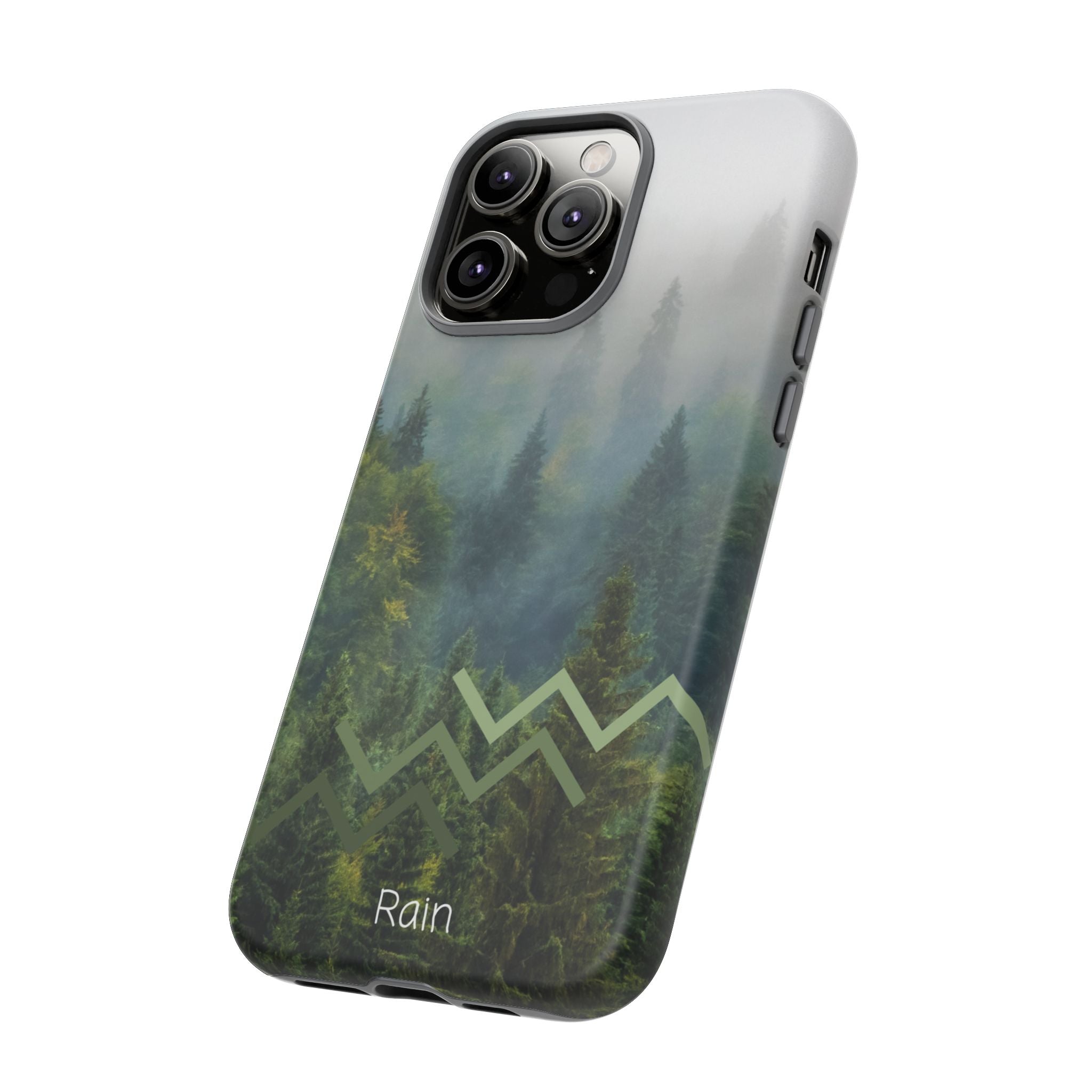 Forest Mist Phone Case — Rainy Mountain Landscape Protective Cover