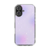 Clear Magnetic Phone Case — Pastel Purple Galaxy with Sparkle