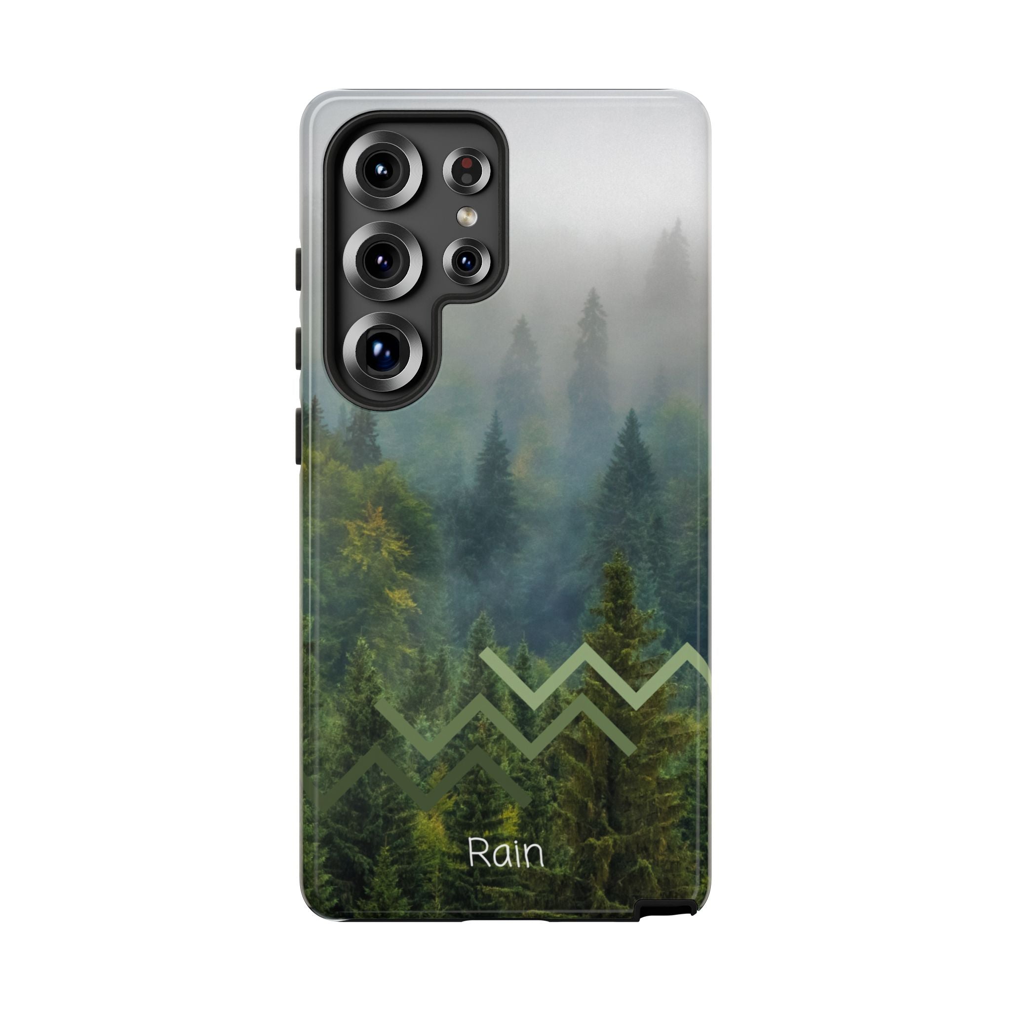 Forest Mist Phone Case — Rainy Mountain Landscape Protective Cover