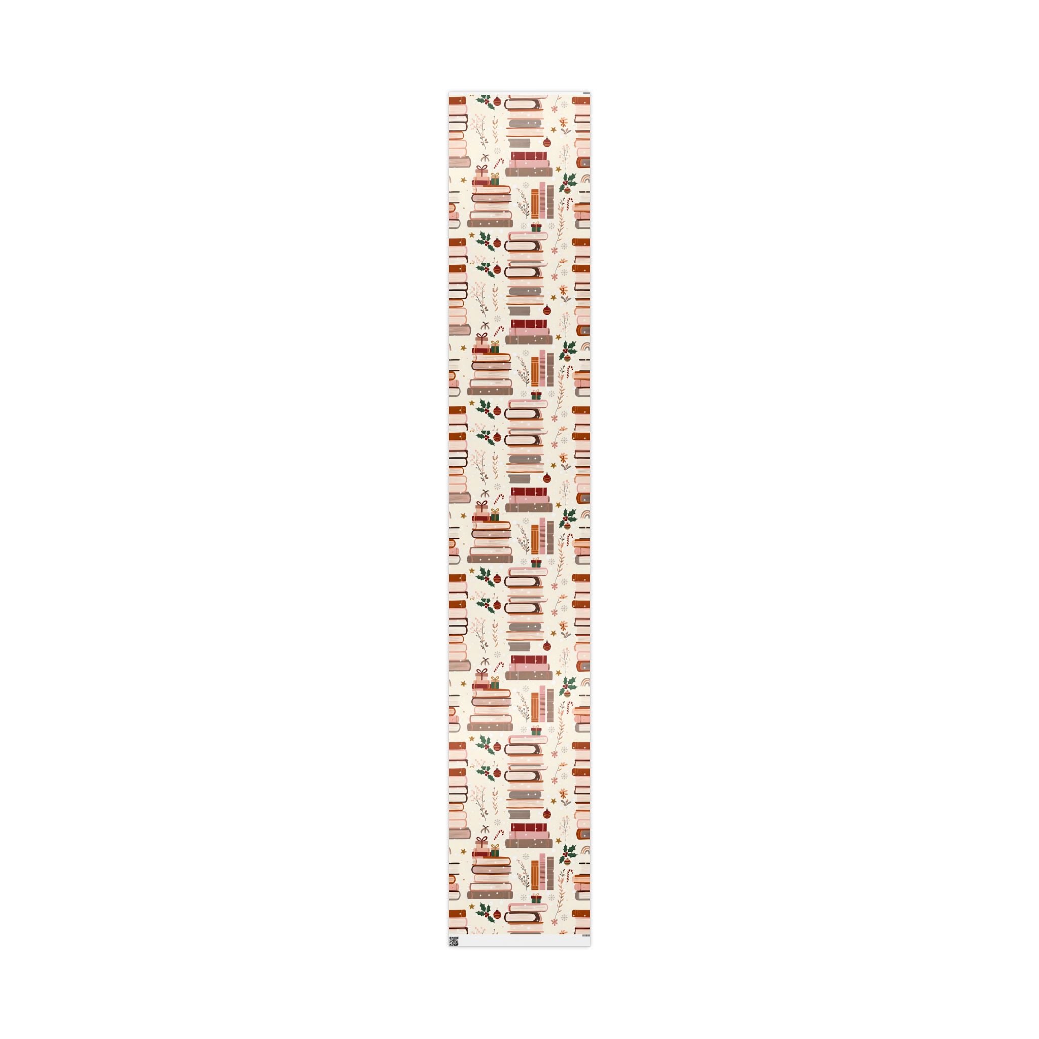 Book Lover Wrapping Paper Roll — Cozy Bookshelf Gift Wrap