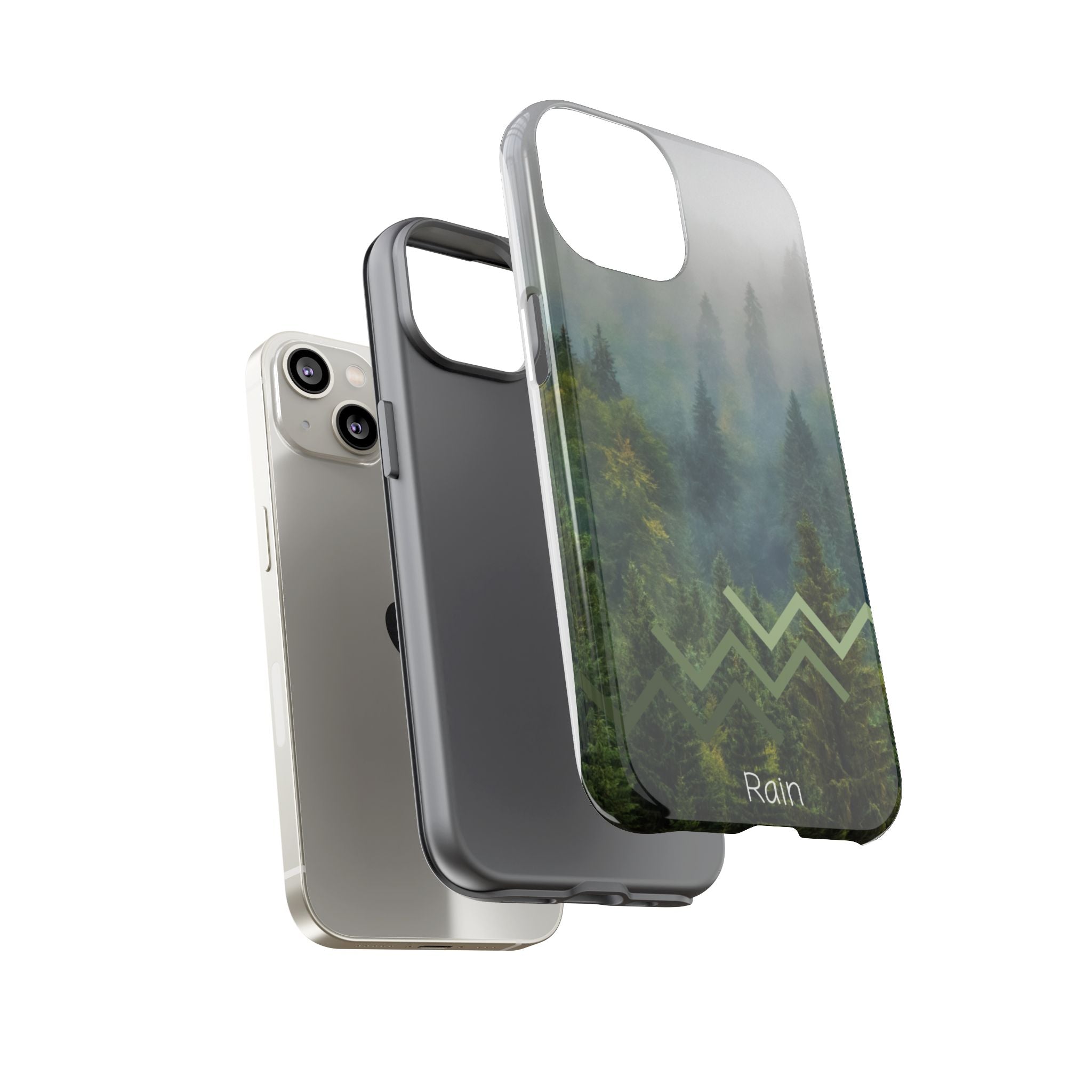 Forest Mist Phone Case — Rainy Mountain Landscape Protective Cover