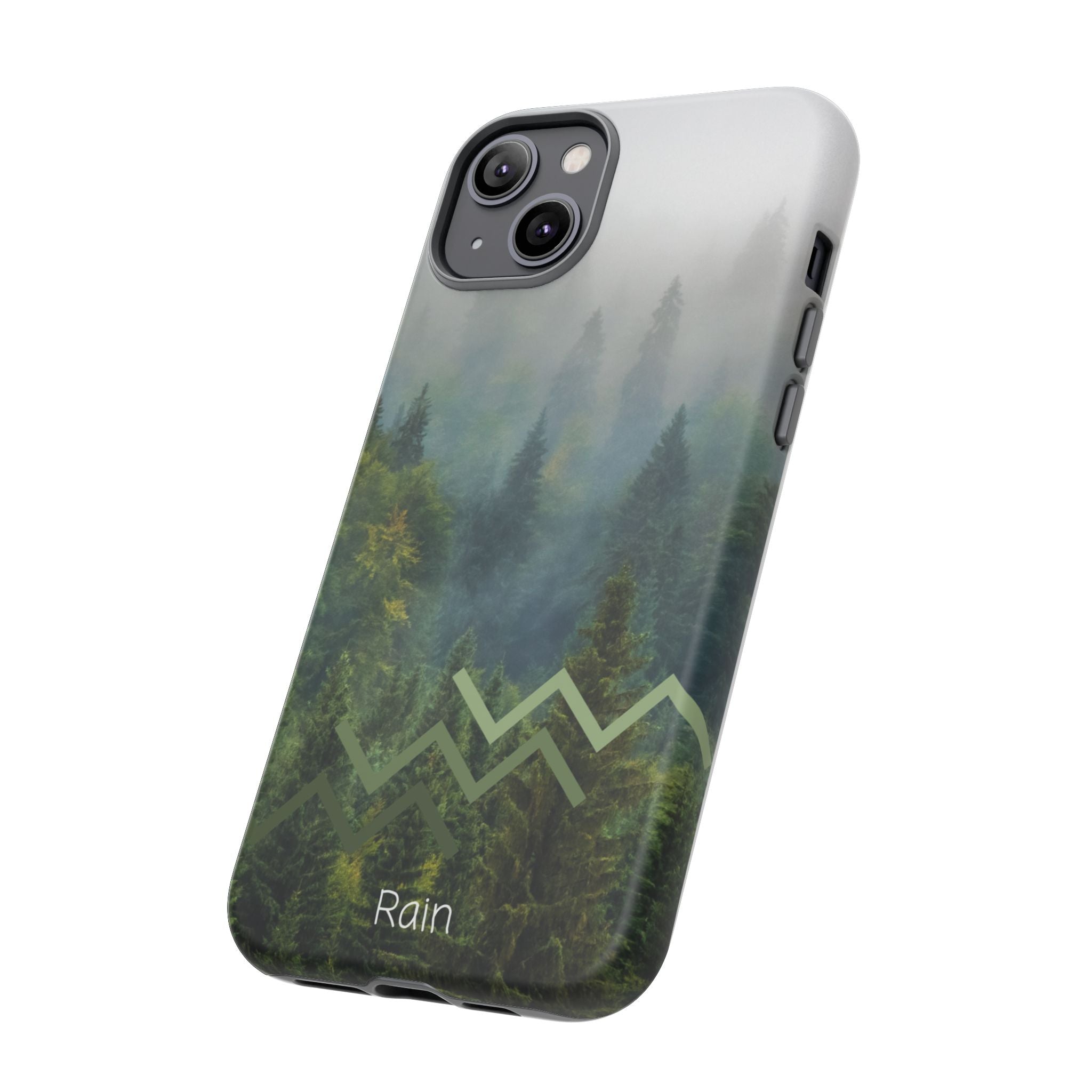 Forest Mist Phone Case — Rainy Mountain Landscape Protective Cover