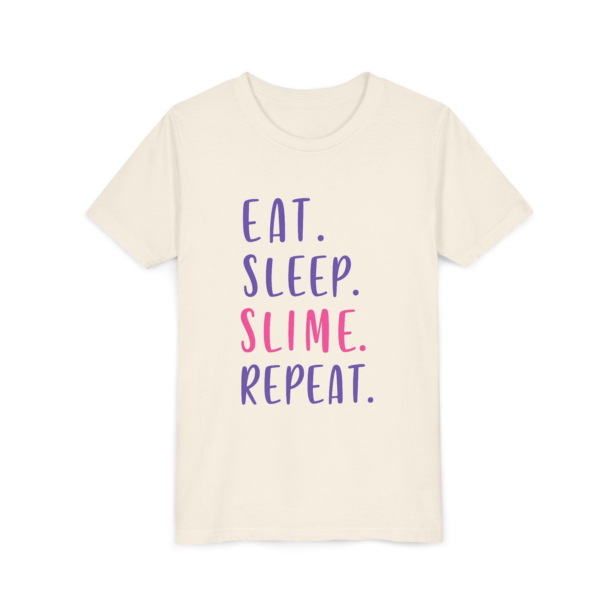Youth Tee — "Eat. Sleep. Slime. Repeat." Kids Graphic Shirt