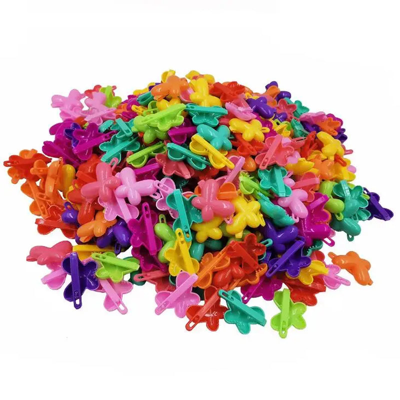 20 Pcs/Lots Big Colorful Flower Butterfly Heart Bow Hair Claw Hair Accessories Plastic Hairpin Hair Clip Barrettes for Girls