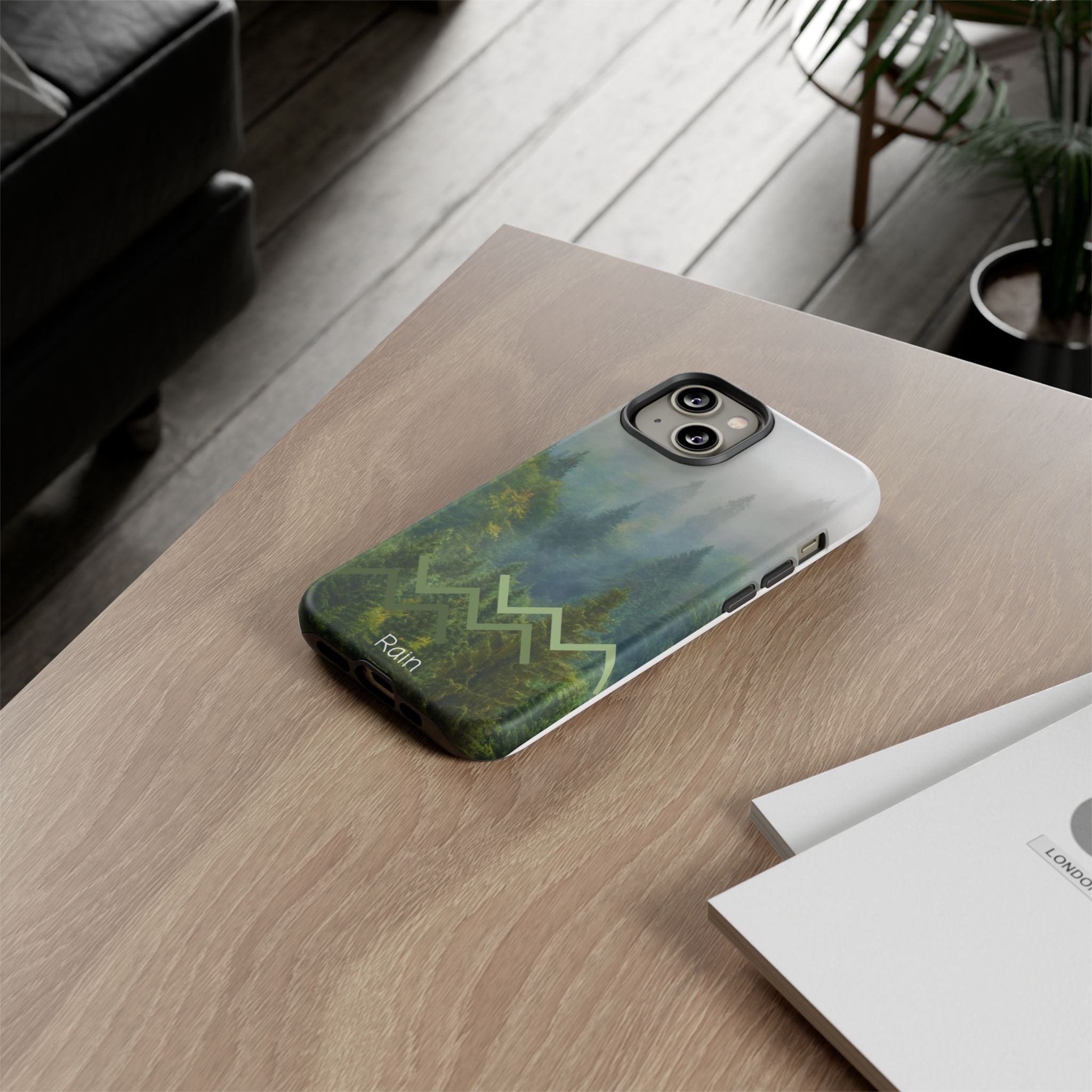 Forest Mist Phone Case — Rainy Mountain Landscape Protective Cover