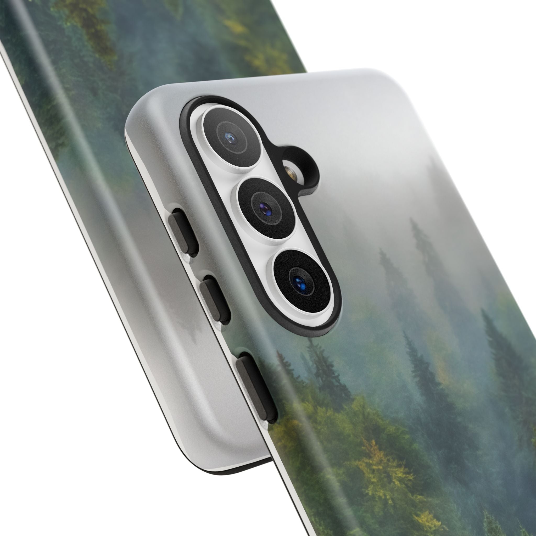 Forest Mist Phone Case — Rainy Mountain Landscape Protective Cover