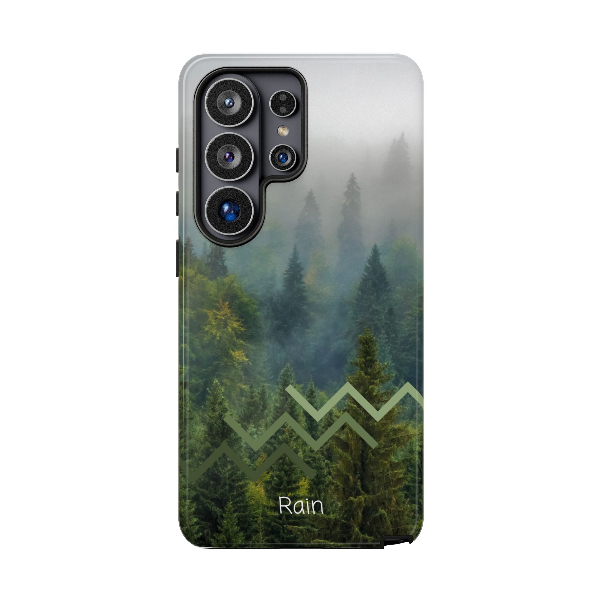 Forest Mist Phone Case — Rainy Mountain Landscape Protective Cover