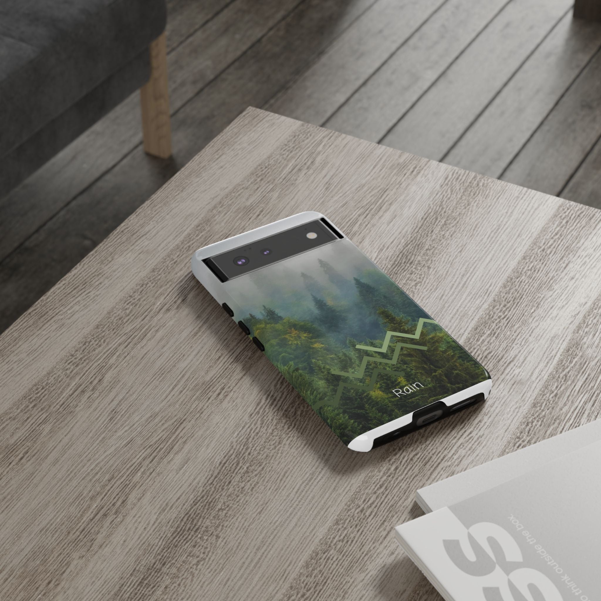 Forest Mist Phone Case — Rainy Mountain Landscape Protective Cover